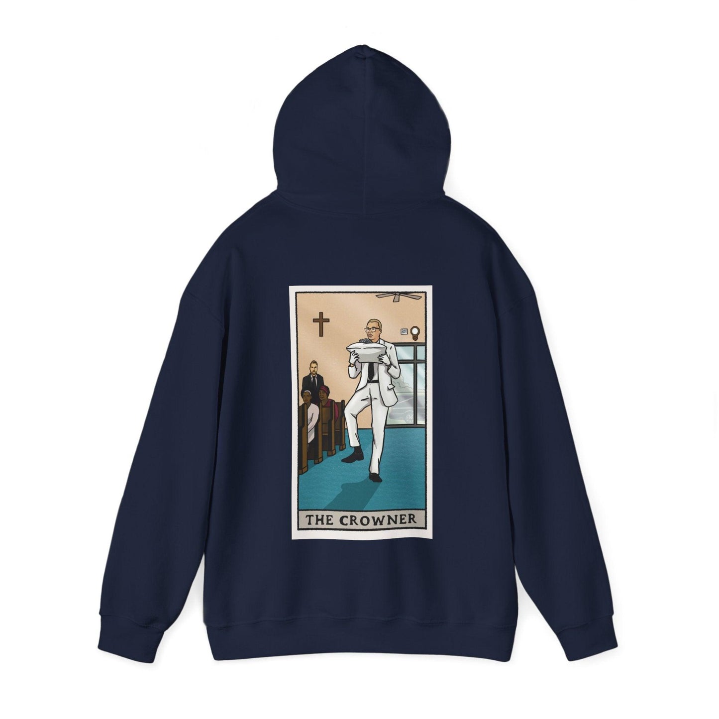 The Crowner Tarot Card - Hoodie - church, embalmer, funeral director, goth, mortician, mortuary science, tarot, undertaker Hoodie