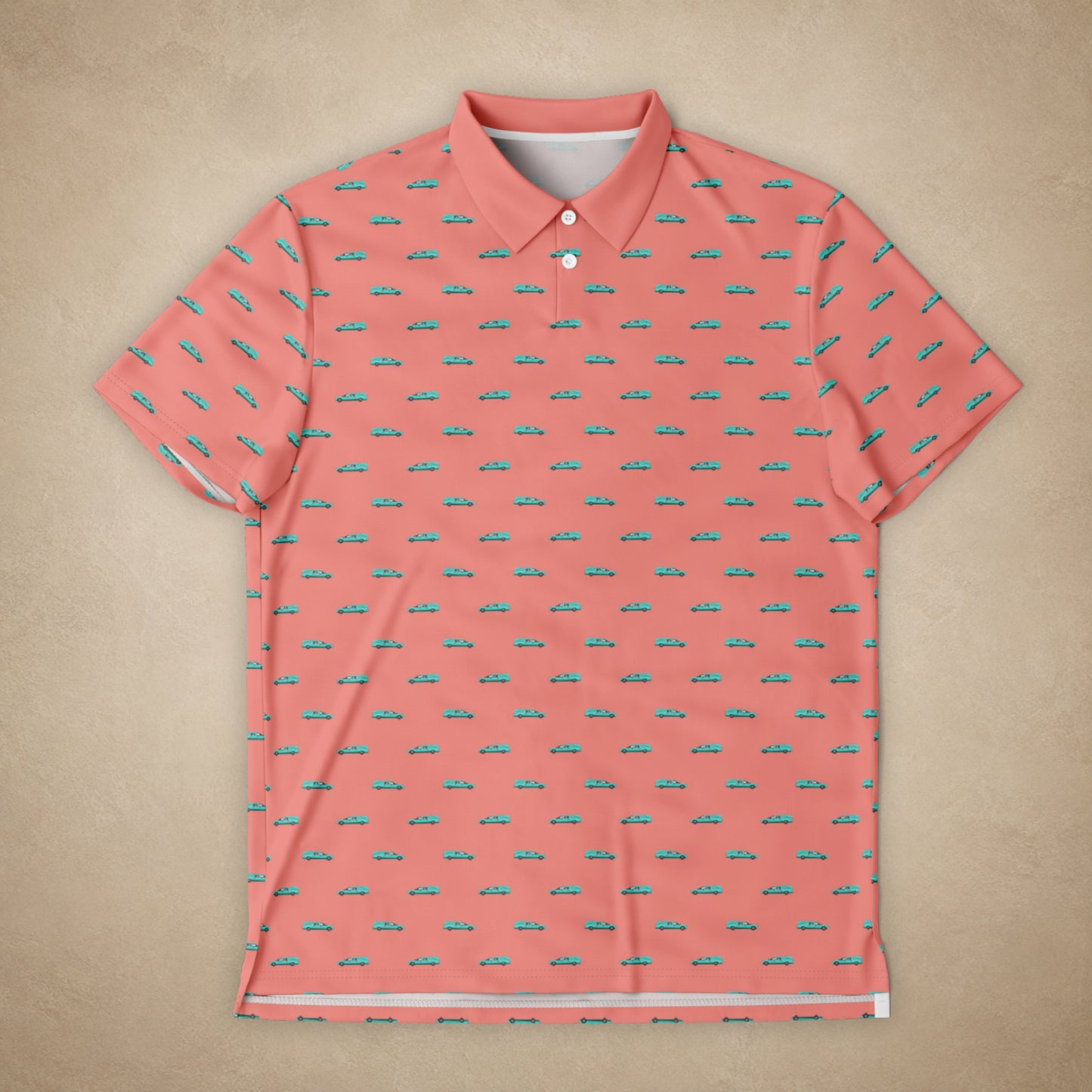 Turquoise Hearse on Coral