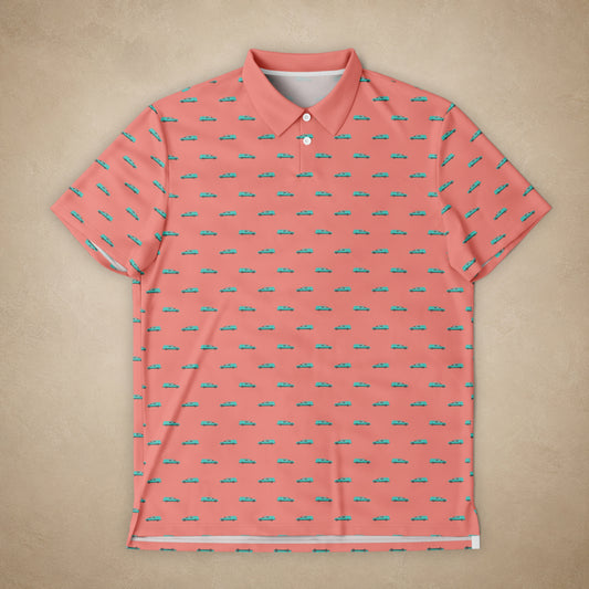 Turquoise Hearse on Coral