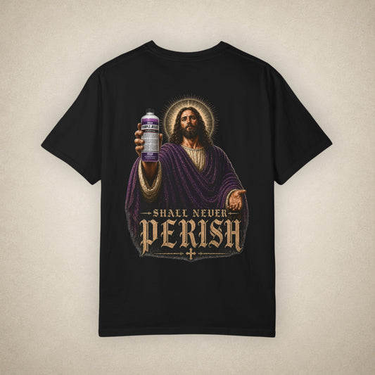 Shall Never Perish (Purple Jesus) - Tee