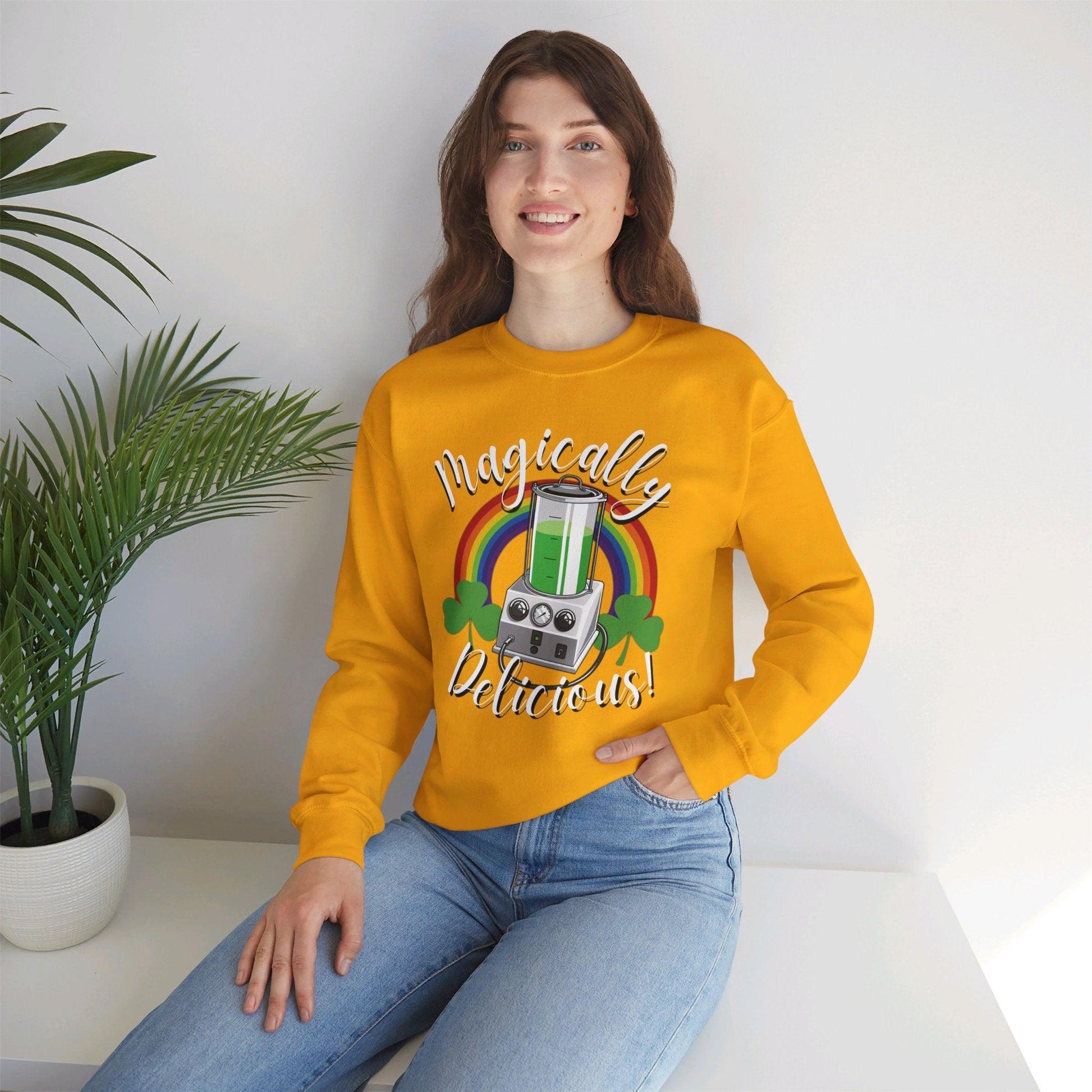 Magically Delicious - Sweatshirt - embalmer, Embalming Machine, funeral director, mortician, St. Patrick's Day, St. Patty's Day, Unisex Sweatshirt