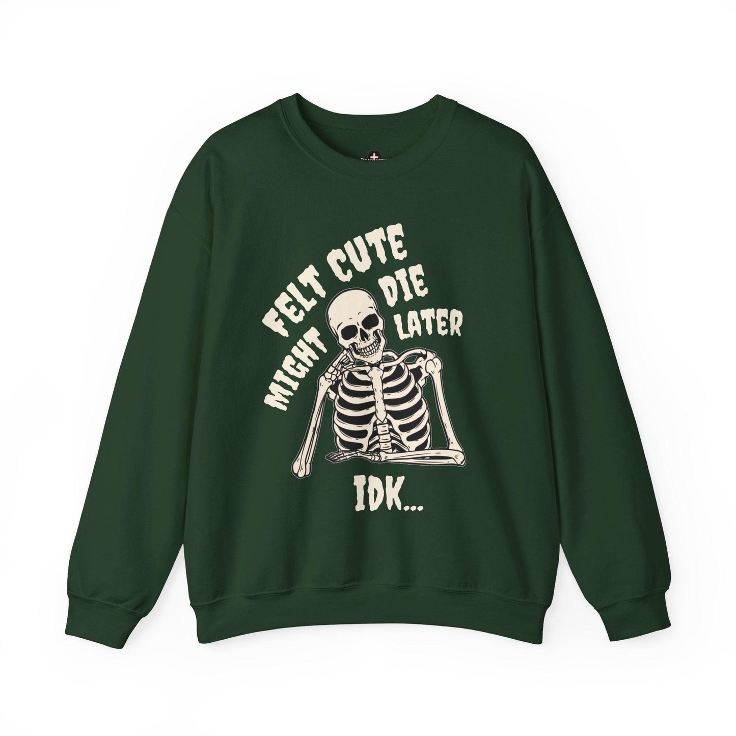 Felt Cute - Sweatshirt - embalmer, funeral director, goth, mortician, skeleton, skull Sweatshirt