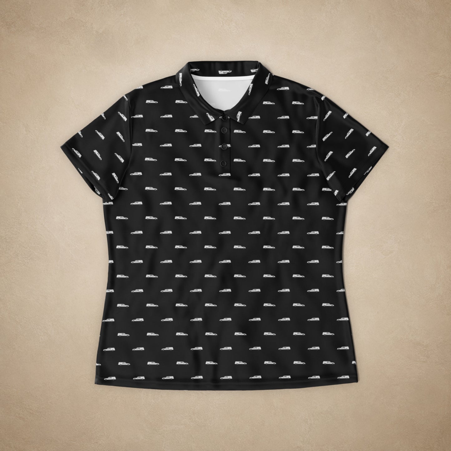 Womens White Hearse on Black