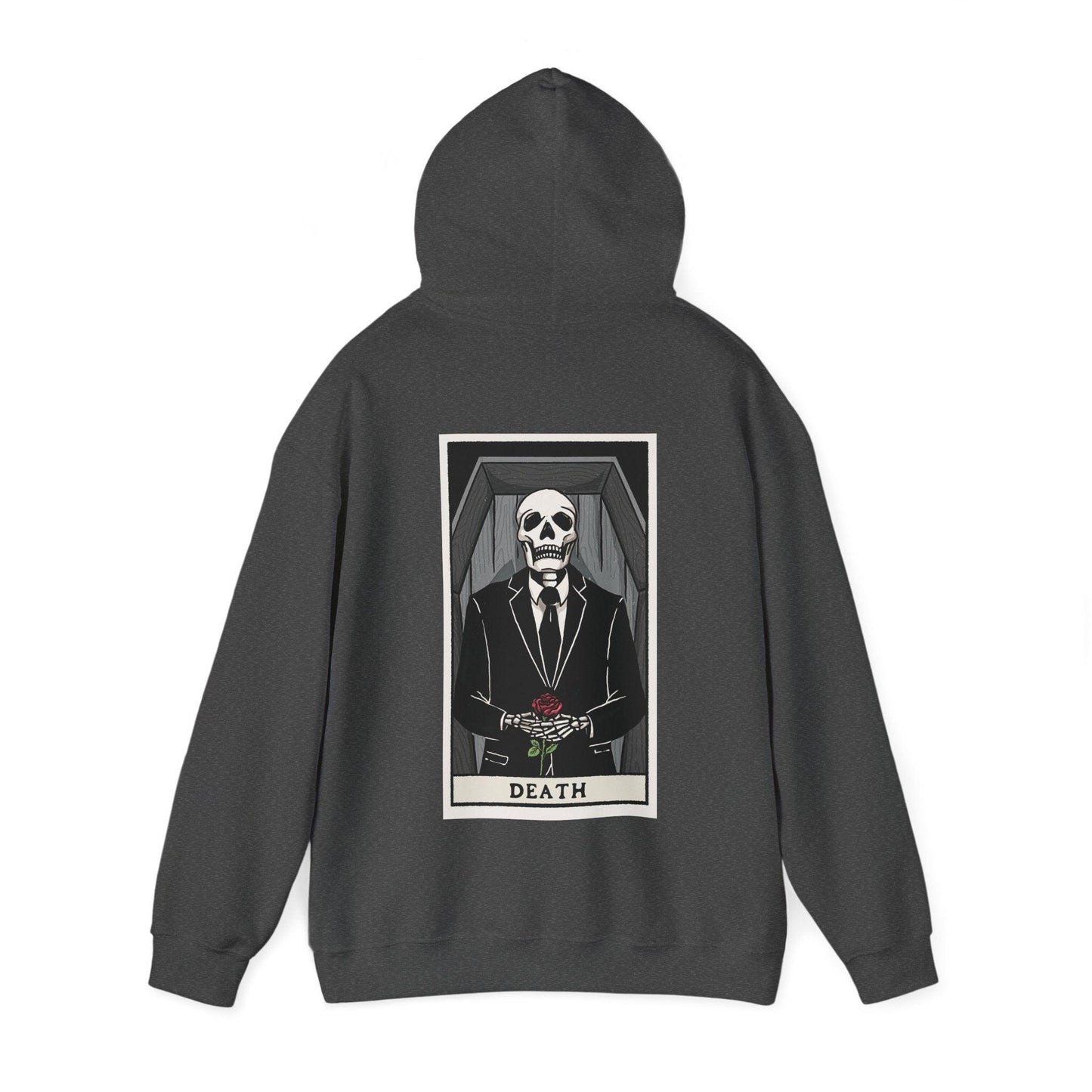 Death Tarot Card - Hoodie - casket, coffin, death, embalmer, funeral director, goth, mortician, mortuary science, tarot, undertaker Hoodie