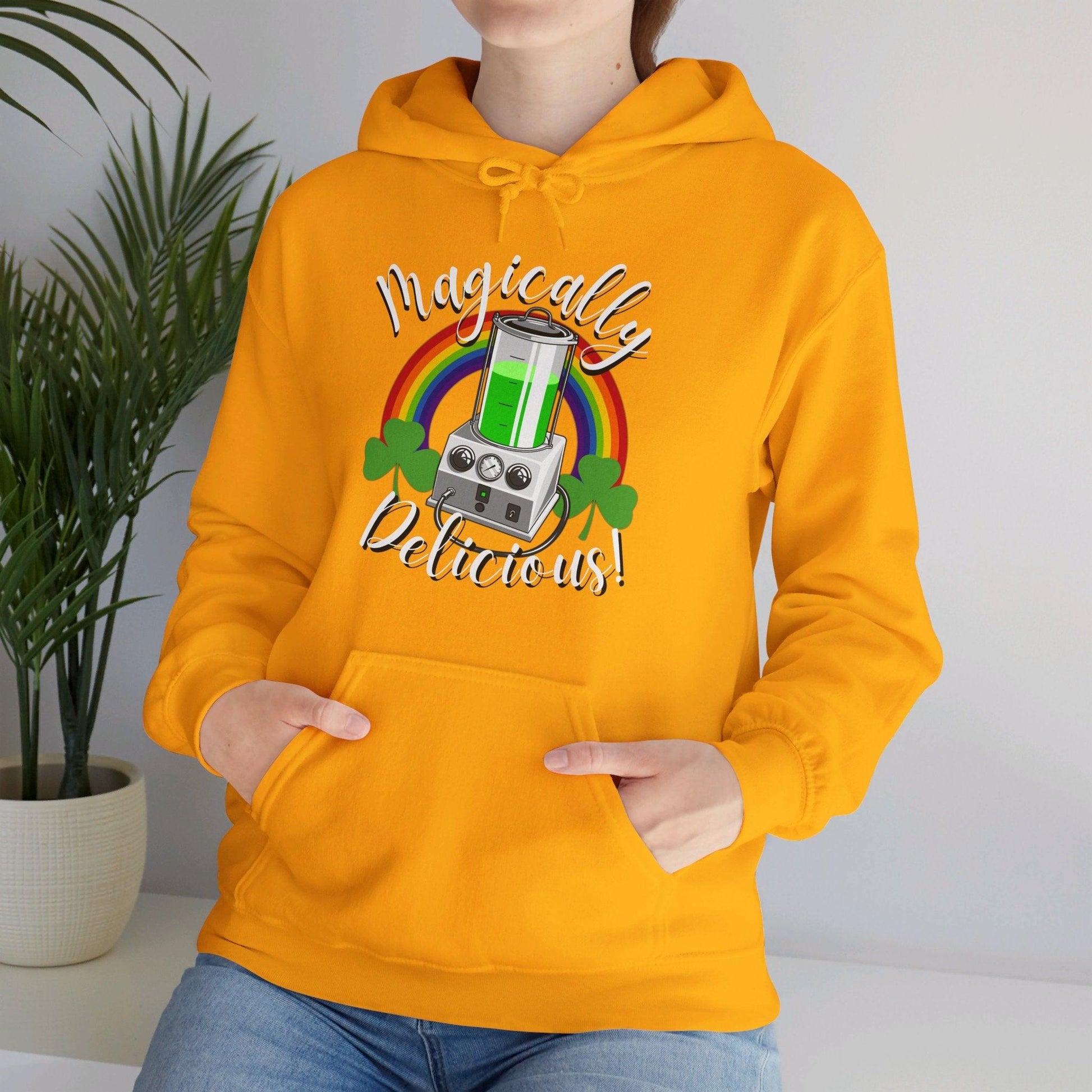 Magically Delicious - Hoodie - embalmer, embalming machine, funeral director, mortician, St. Patrick's Day, St. Patty's Day Hoodie