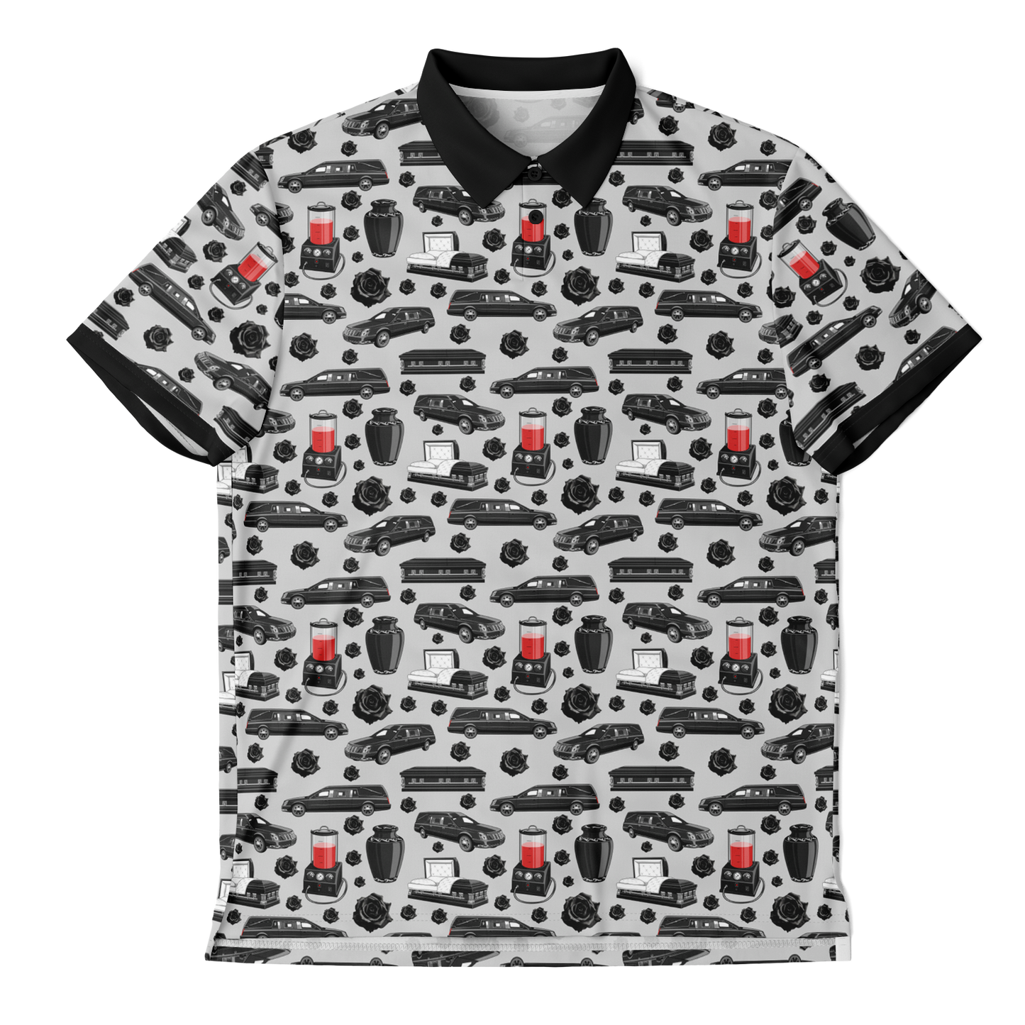 FUNeral Blackout on Light Grey - Golf Polo Shirt