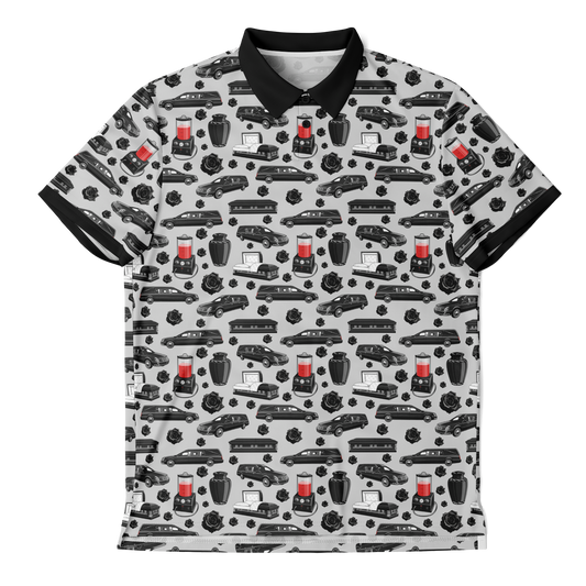 FUNeral Blackout on Light Grey - Golf Polo Shirt