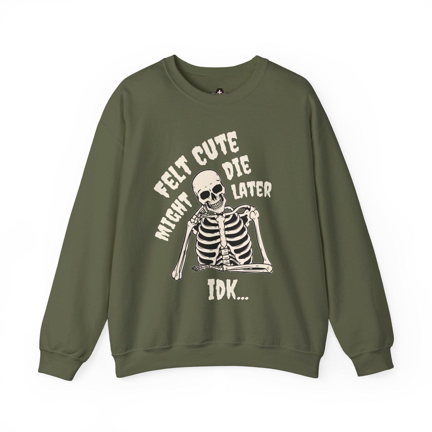 Felt Cute - Sweatshirt - embalmer, funeral director, goth, mortician, skeleton, skull Sweatshirt