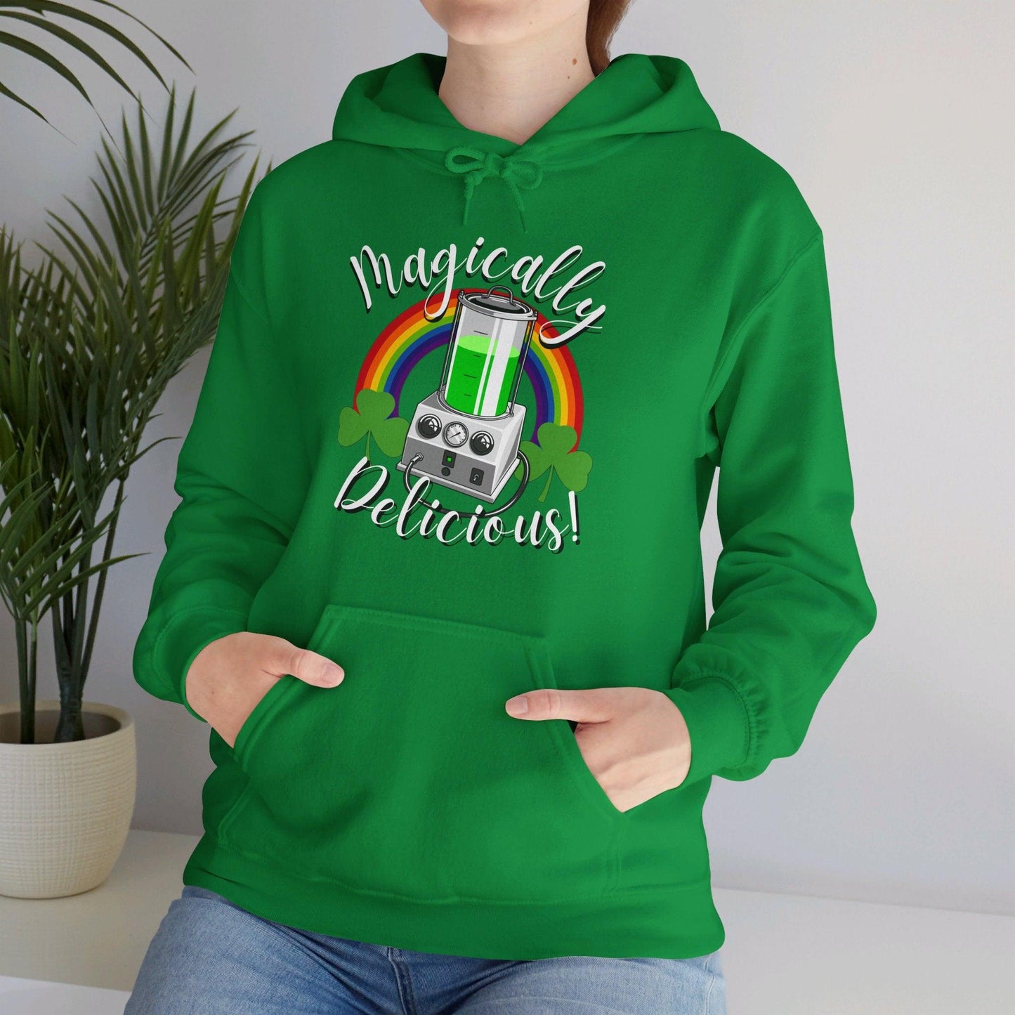 Magically Delicious - Hoodie - embalmer, embalming machine, funeral director, mortician, St. Patrick's Day, St. Patty's Day Hoodie