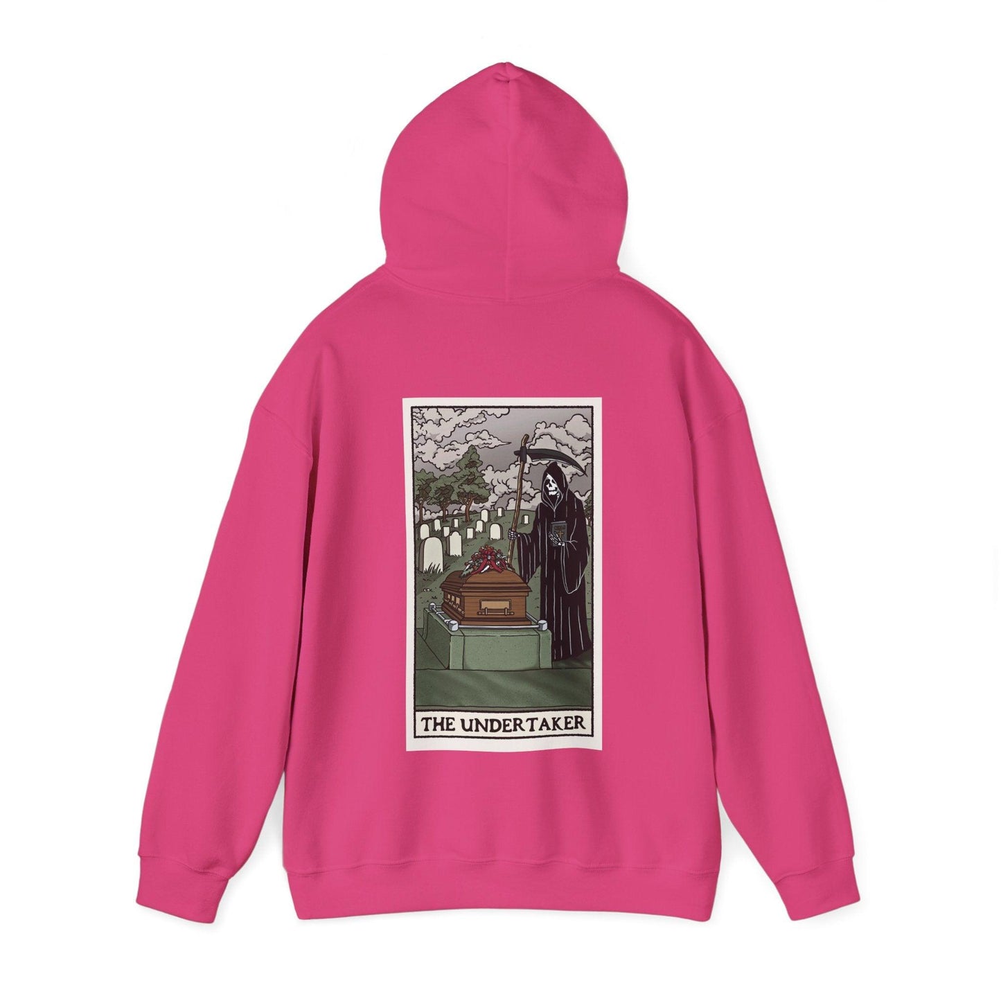 The Undertaker Tarot Card - Hoodie - casket, cemetery, coffin, embalmer, funeral director, goth, grim reaper, mortician, mortuary science, undertaker Hoodie