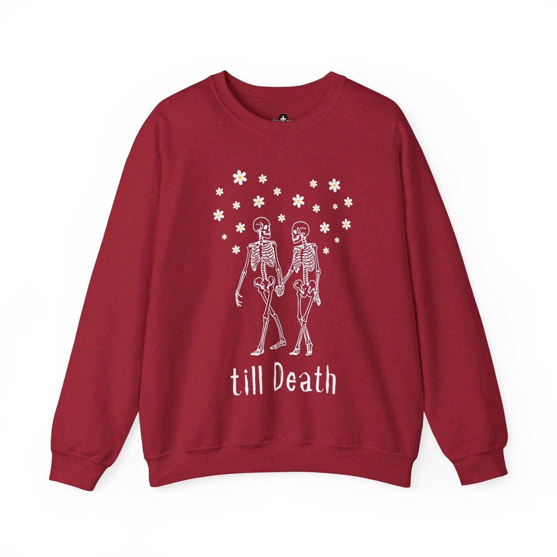 till Death - Sweatshirt - funeral director, goth, love, mortician, skeleton, skull Sweatshirt