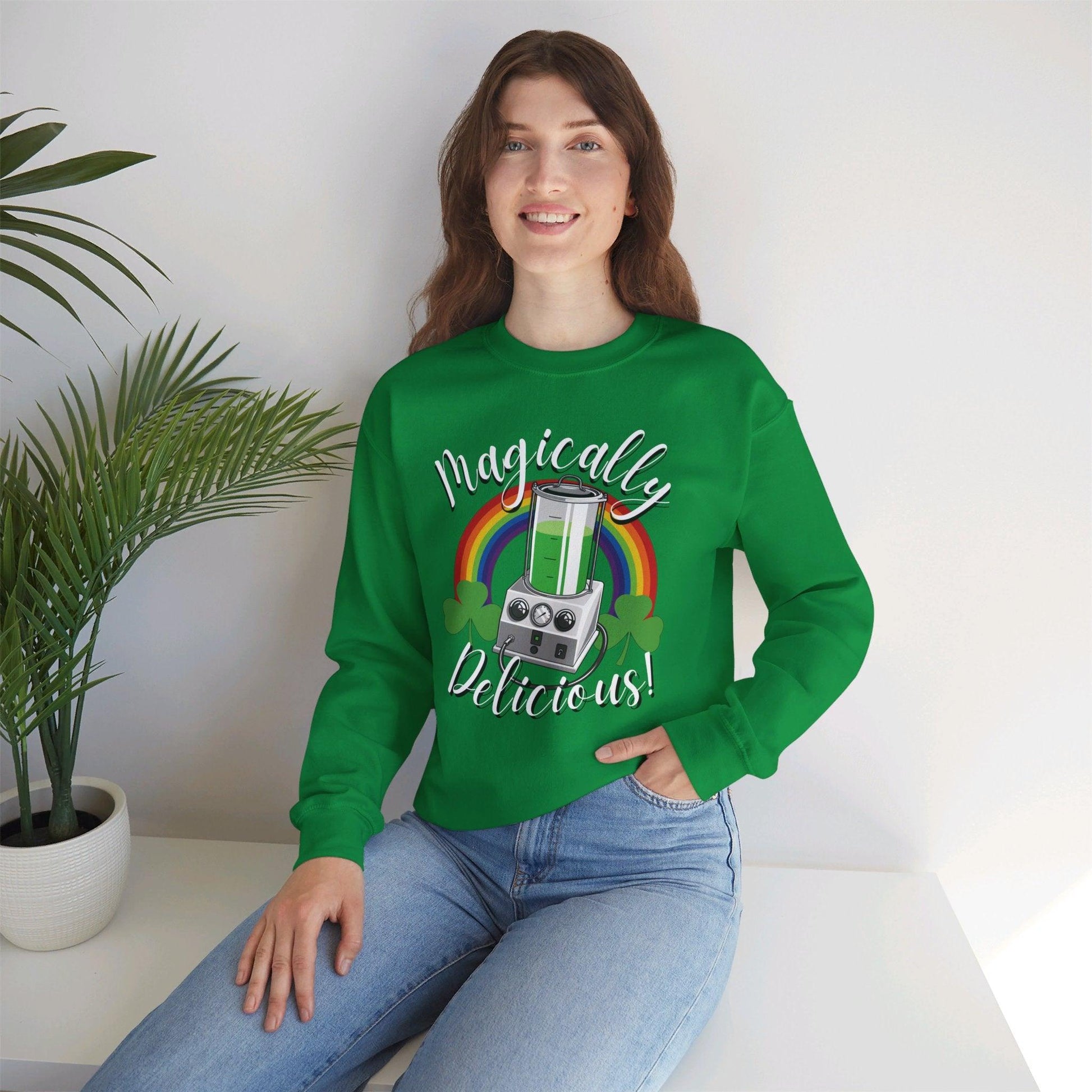 Magically Delicious - Sweatshirt - embalmer, Embalming Machine, funeral director, mortician, St. Patrick's Day, St. Patty's Day, Unisex Sweatshirt