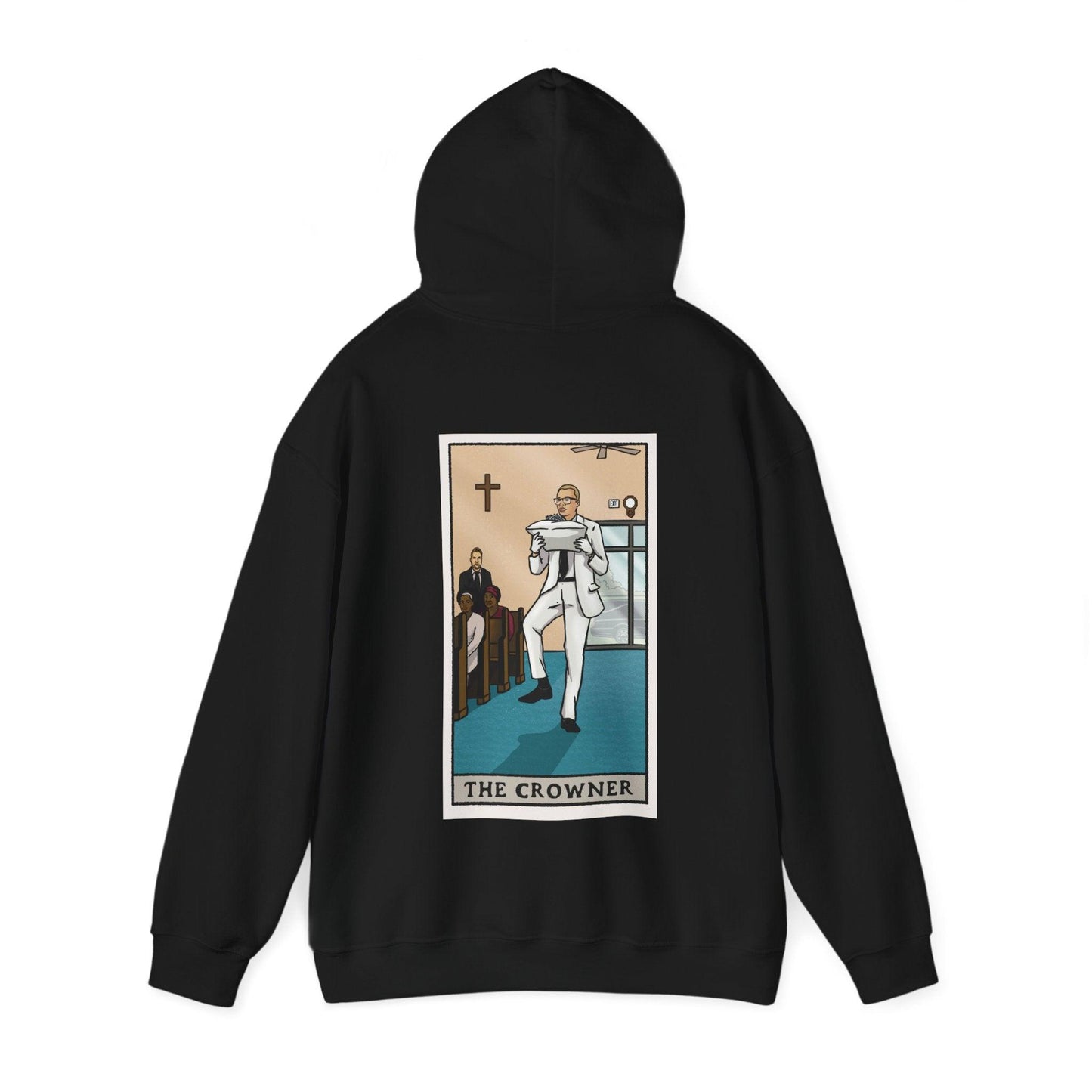 The Crowner Tarot Card - Hoodie - church, embalmer, funeral director, goth, mortician, mortuary science, tarot, undertaker Hoodie