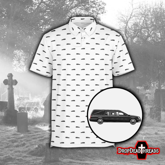 Black Hearse on White - Golf Polo Shirt
