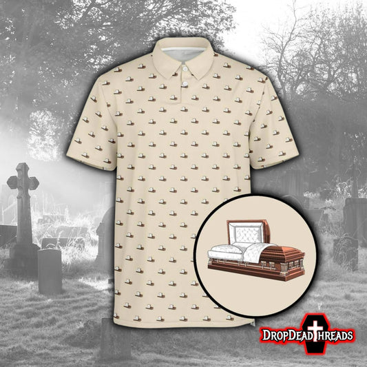Brown Casket on Almond - Golf Polo Shirt