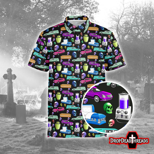 Death of the Party on Black - Golf Polo Shirt