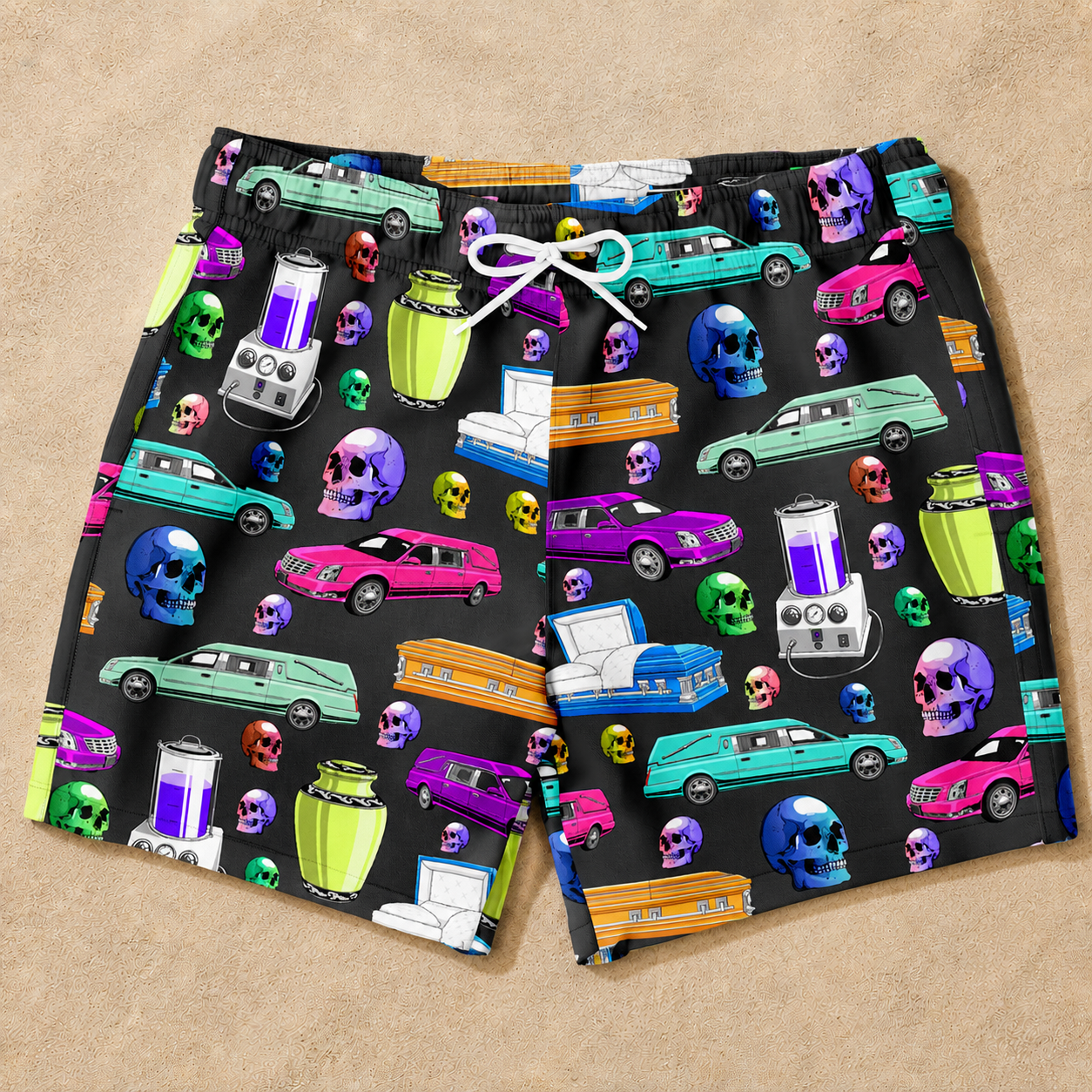 Death of the Party on Charcoal - Swim Trunks