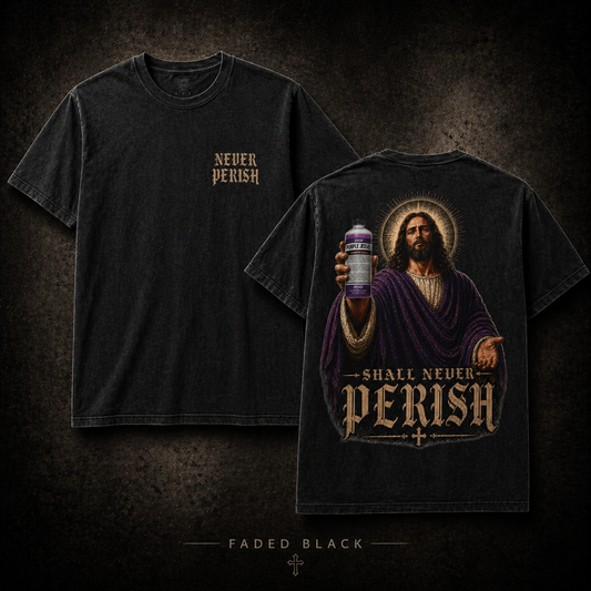 Shall Never Perish (Purple Jesus) - Tee