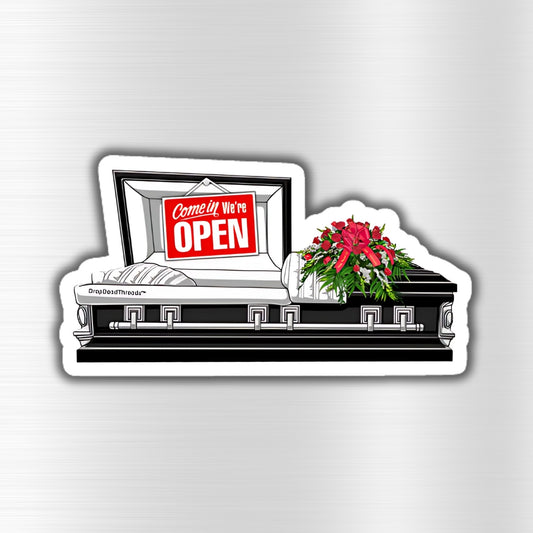 Open Casket Vinyl Sticker