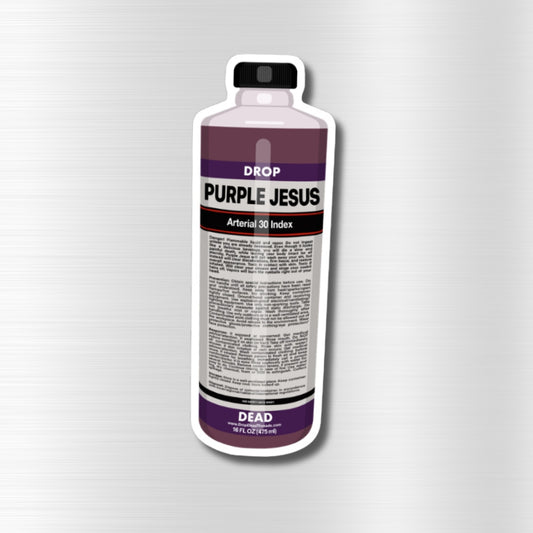 Purple Jesus Vinyl Sticker