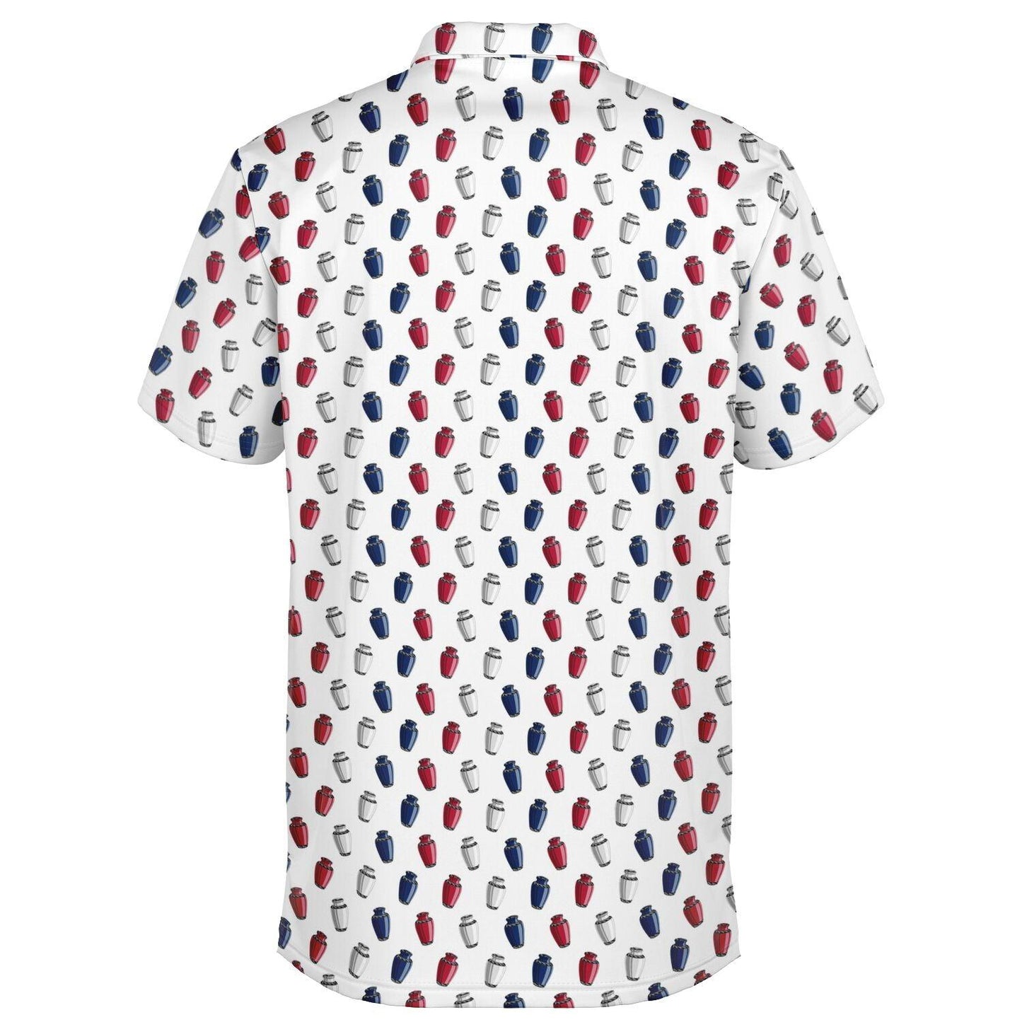 AmericURN - Golf Polo Shirt - america, americana, cremation, cremation urn, funeral director, mortician, Patriotic, Urn, USA Polo Shirt - AOP