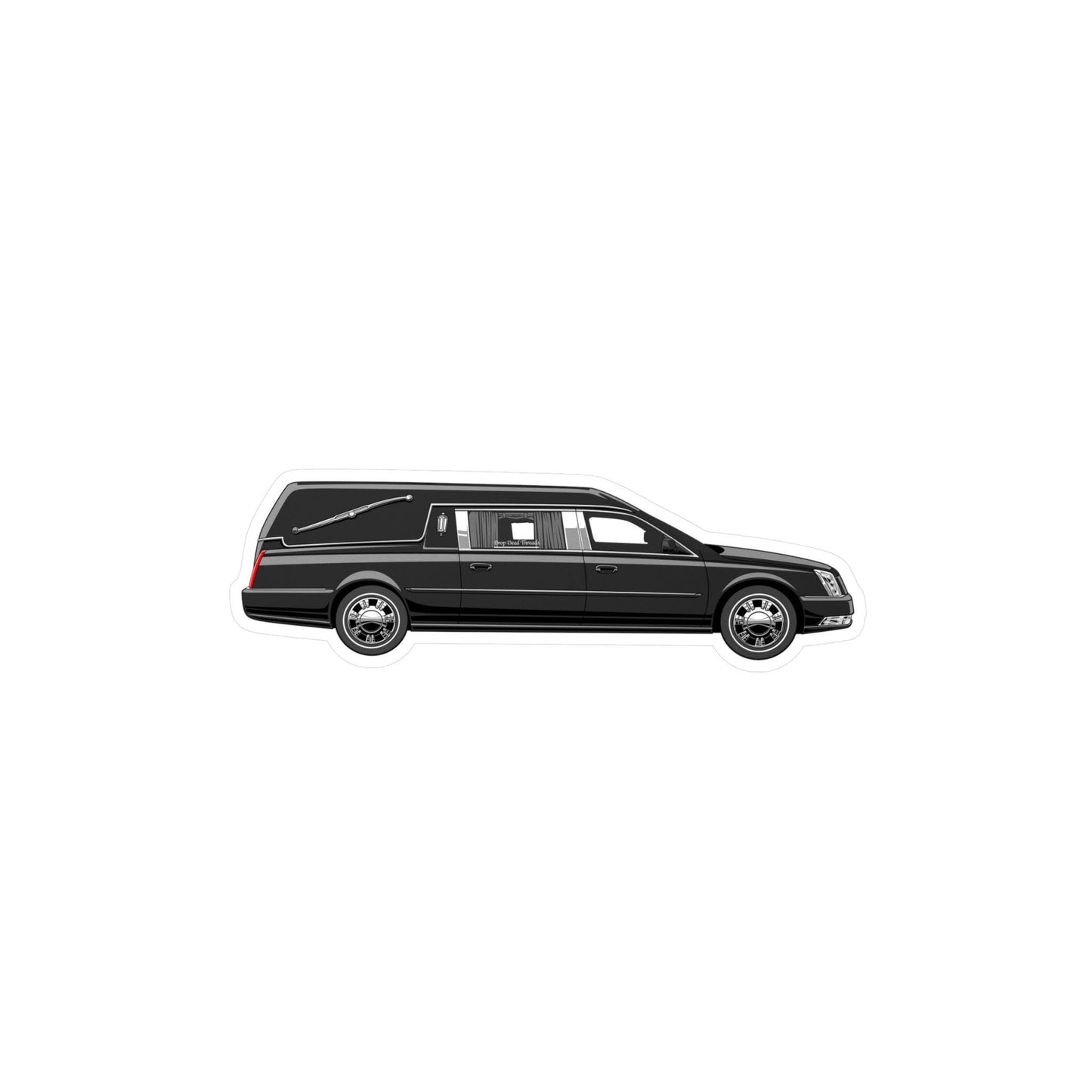 Black Hearse Vinyl Sticker - Assembled in the USA, Assembled in USA, death, funeral, goth, hearse, Home & Living, Kiss cut, Made in the USA, Made in USA, Magnets & Stickers, Paper, Satin, Stickers, Vinyl, White base Paper products