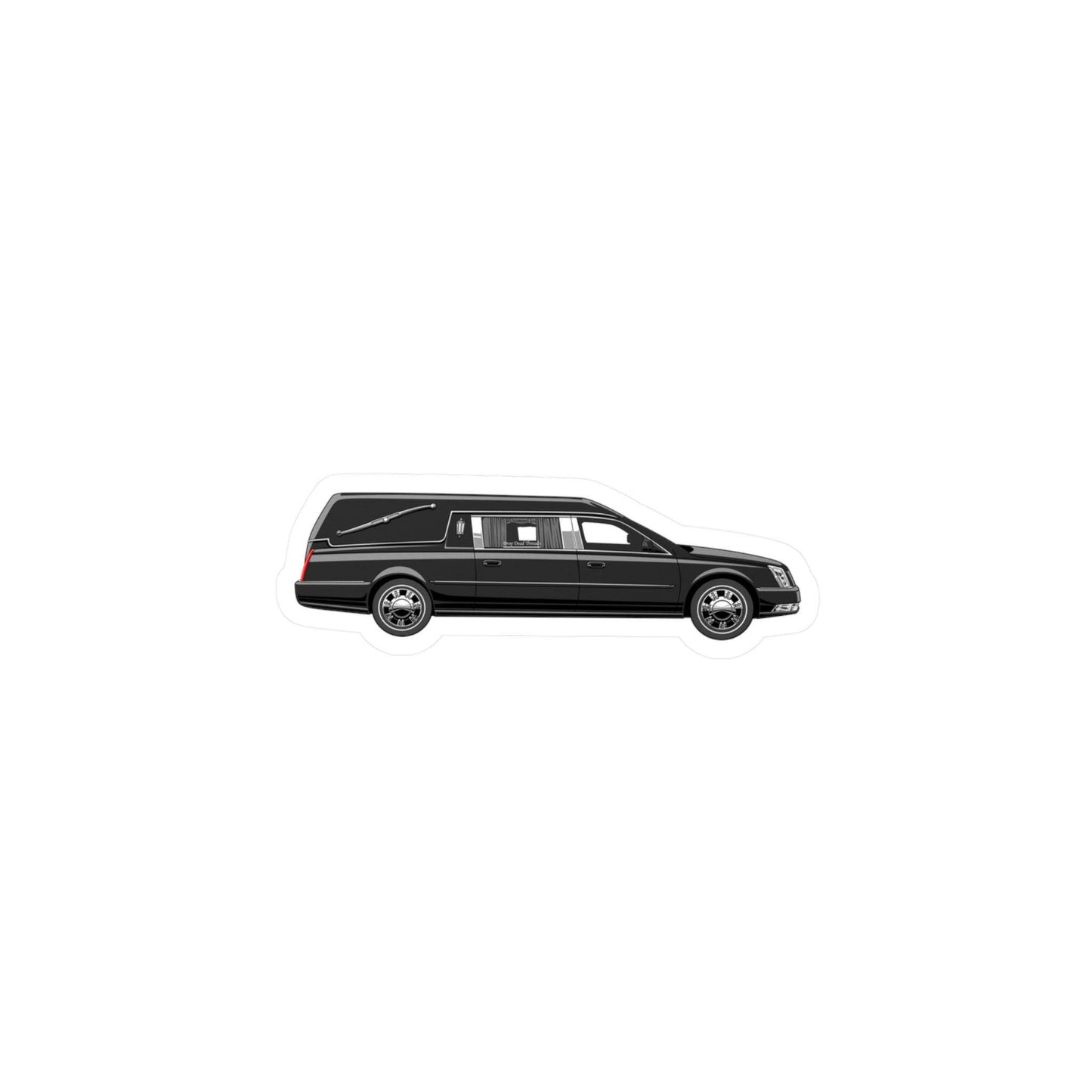 Black Hearse Vinyl Sticker - Assembled in the USA, Assembled in USA, death, funeral, goth, hearse, Home & Living, Kiss cut, Made in the USA, Made in USA, Magnets & Stickers, Paper, Satin, Stickers, Vinyl, White base Paper products