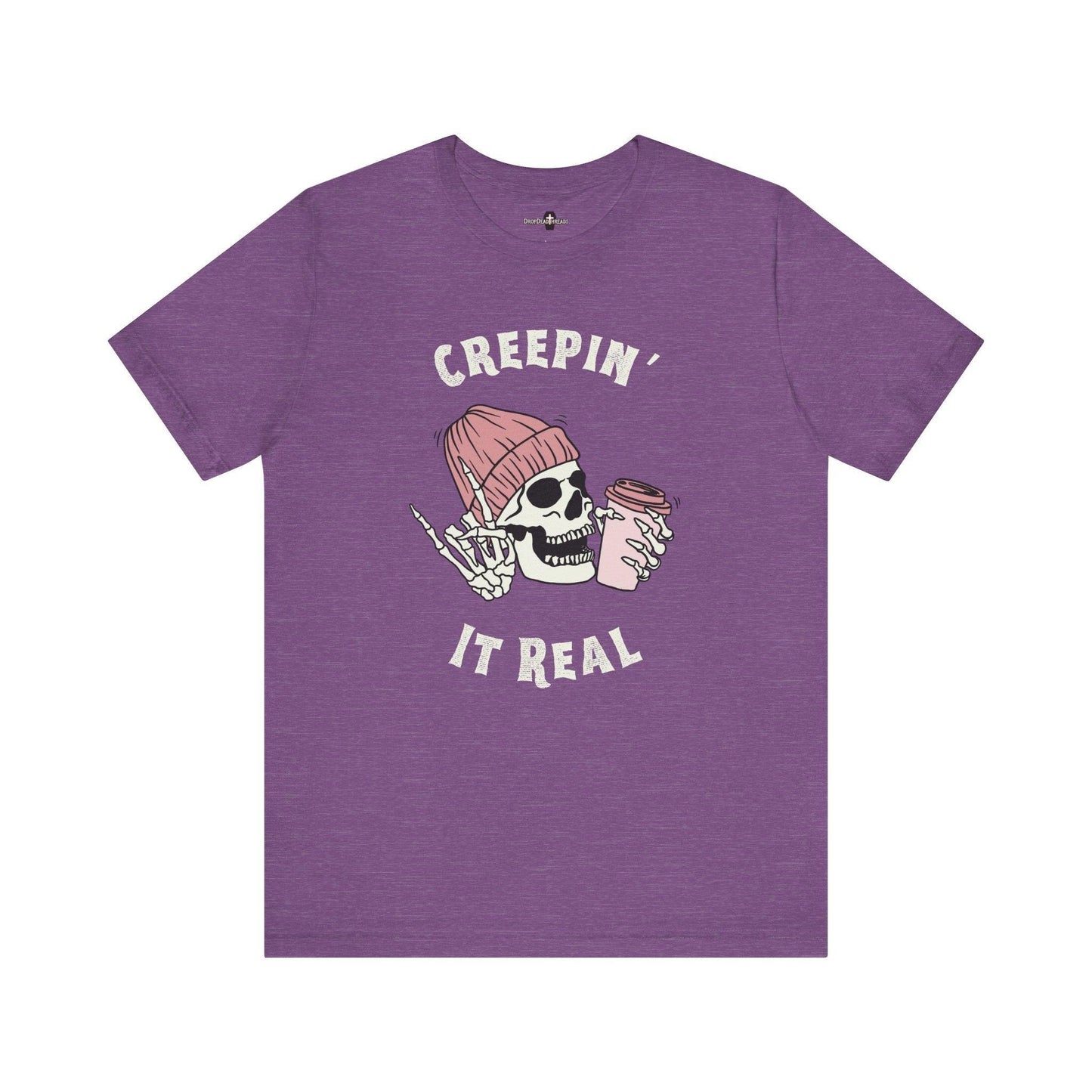 Creepin' it Real - Tee - coffee, embalmer, funeral director, goth, mortician, skeleton, skull T-Shirt