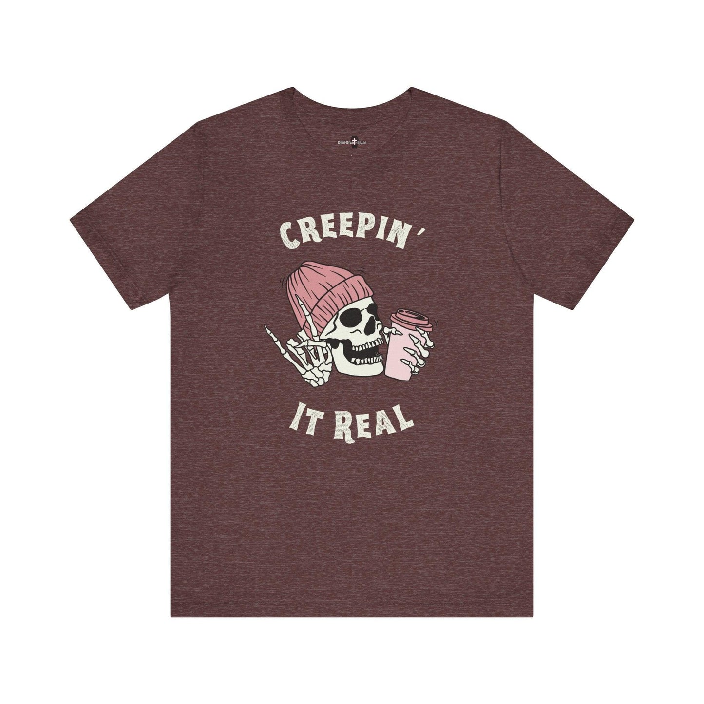 Creepin' it Real - Tee - coffee, embalmer, funeral director, goth, mortician, skeleton, skull T-Shirt