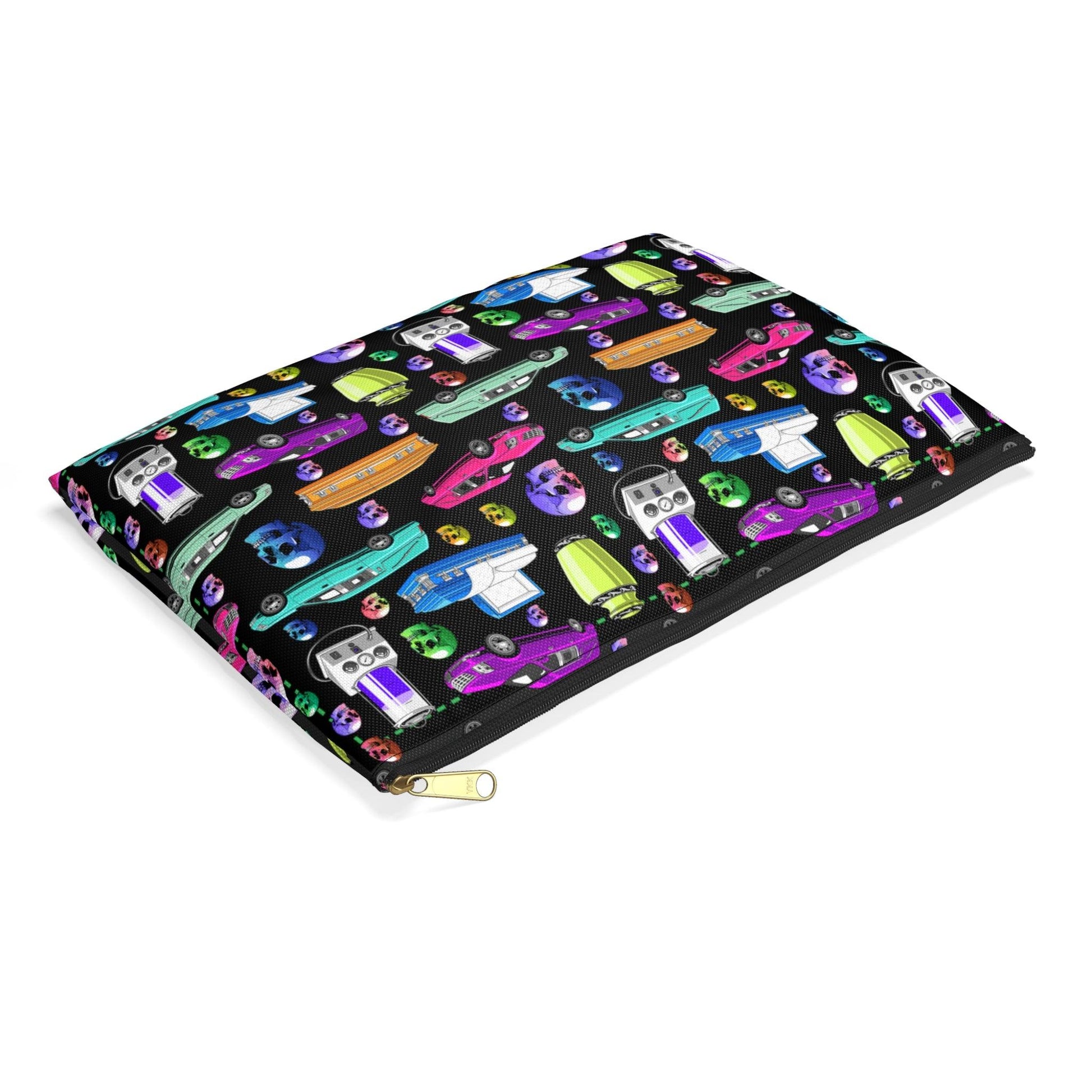 Death of the Party - Accessory Pouch - Accessories,All Over Print,AOP,Assembled in the USA,Assembled in USA,embalmer,funeral director,Made in the USA,Made in USA,mortician,Pouches,Seasonal Picks,Sublimation,Travel Accessories Bags