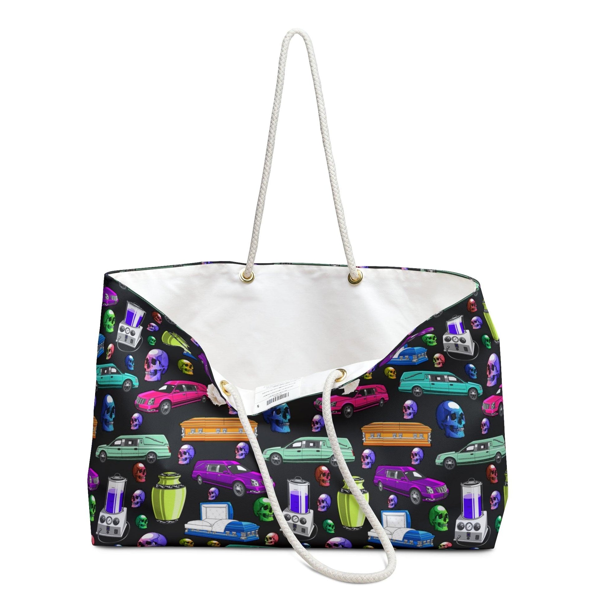 Death of the Party - Weekender Bag - Accessories,All Over Print,AOP,Assembled in the USA,Assembled in USA,Bags,embalmer,funeral director,Made in the USA,Made in USA,mortician,Totes Bags