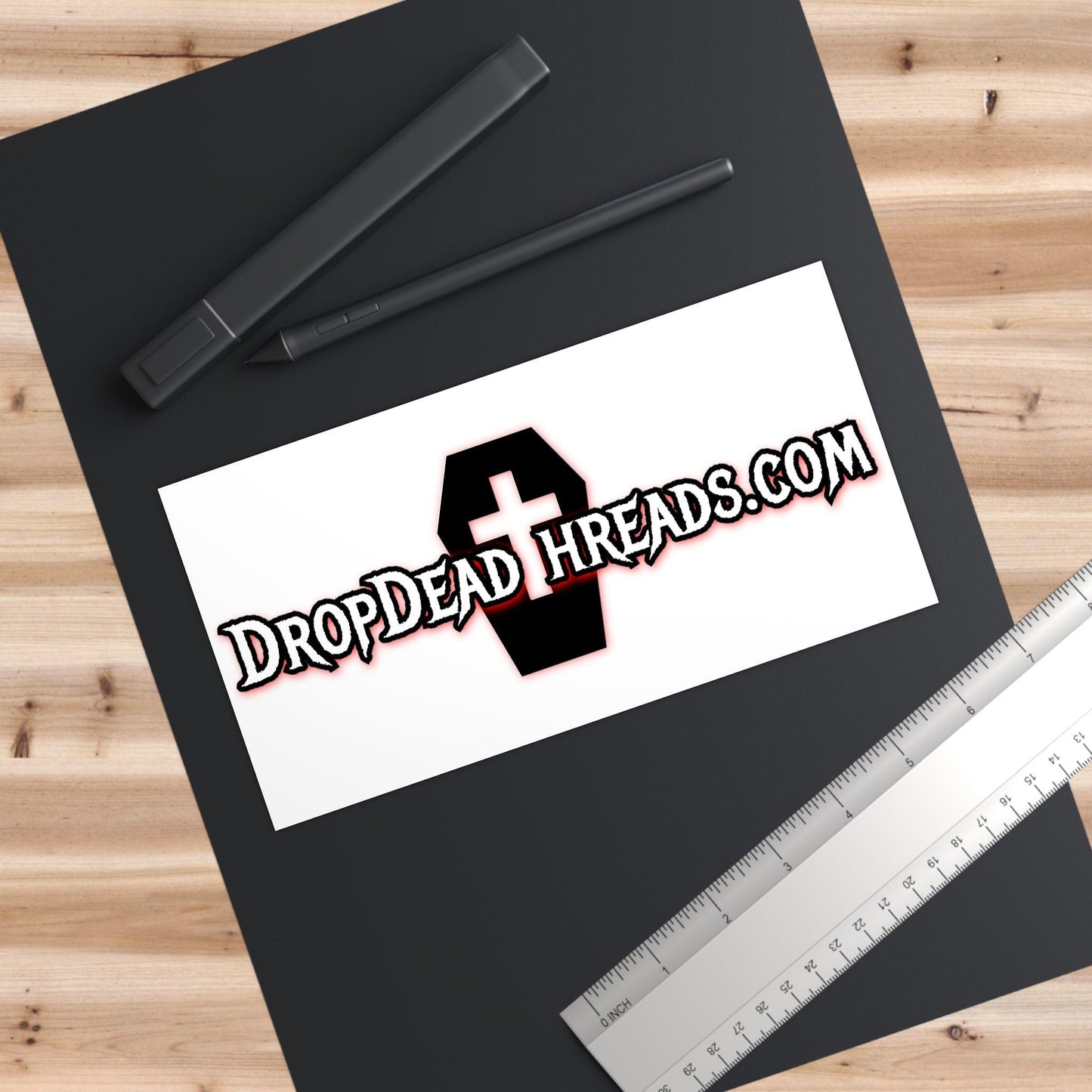 Drop Dead Threads Bumper Sticker - Accessories,Back to School,Car Accessories,embalmer,Funeral director,Home & Living,Magnets & Stickers,mortician,Stationery,Stickers Paper products