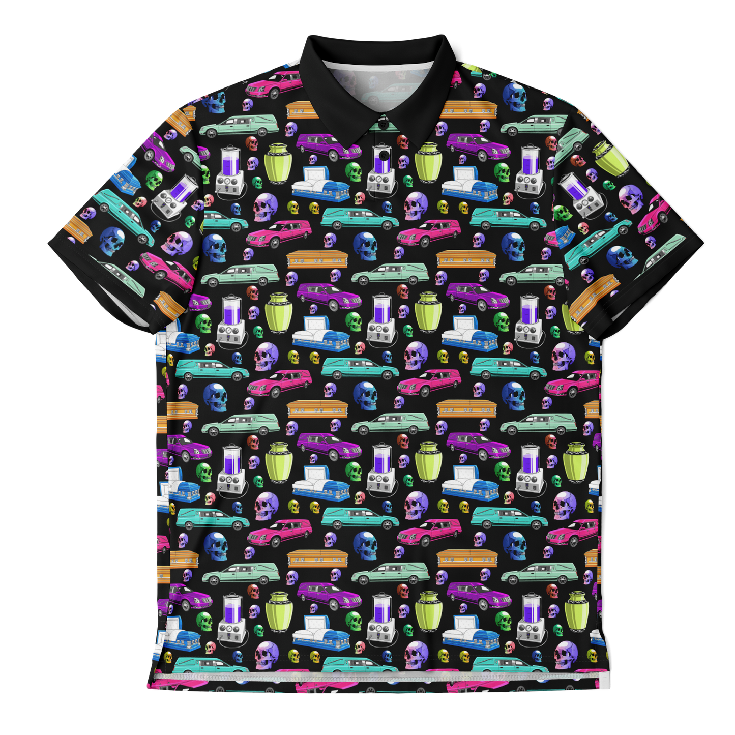Death of the Party on Black - Golf Polo Shirt