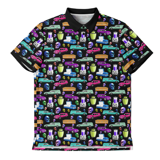 Death of the Party on Black - Golf Polo Shirt