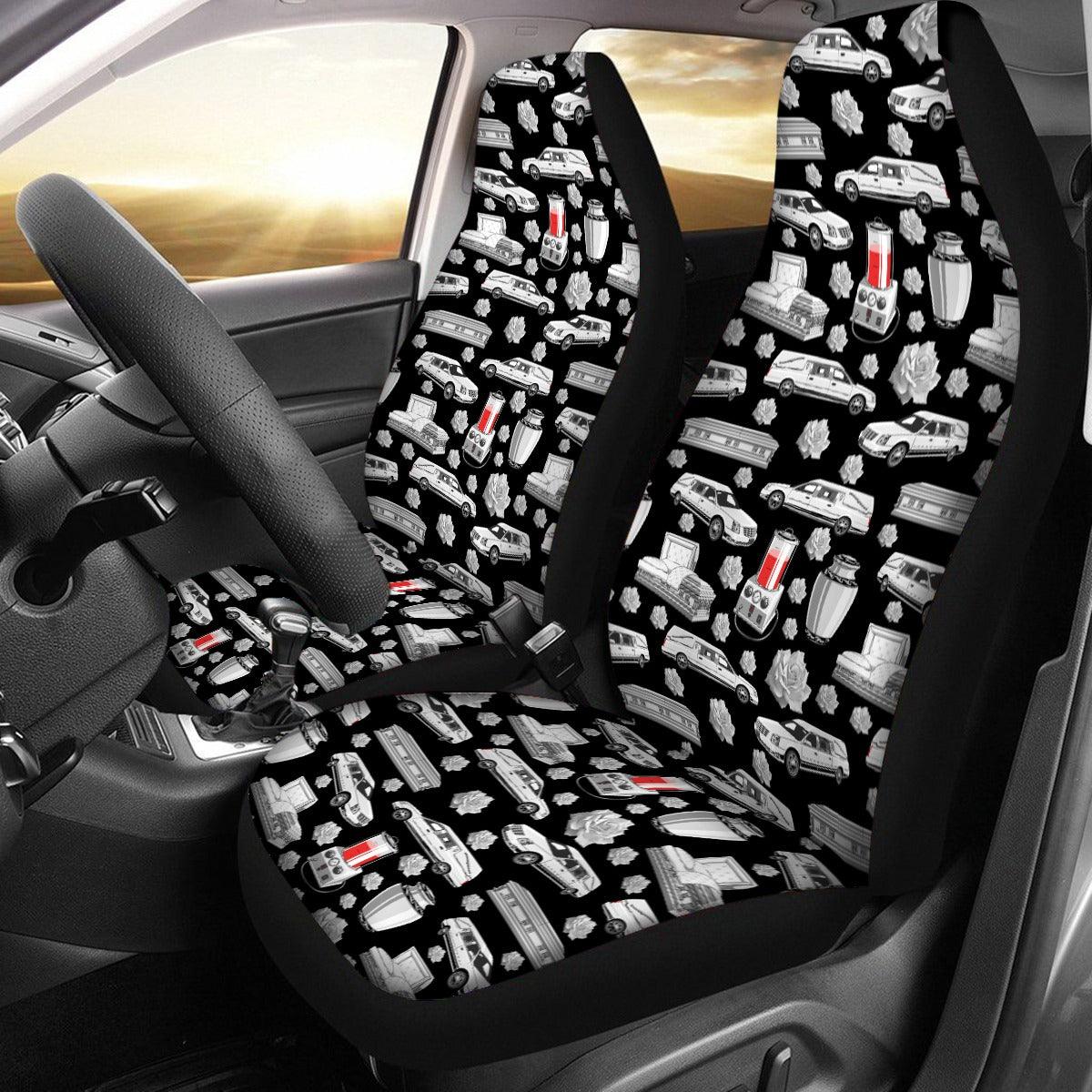 FUNeral Whiteout - Universal Car Seat Covers - Casket,coach,Coffin,embalmer,embalming machine,funeral director,Hearse,mortician,Urn car seat cover