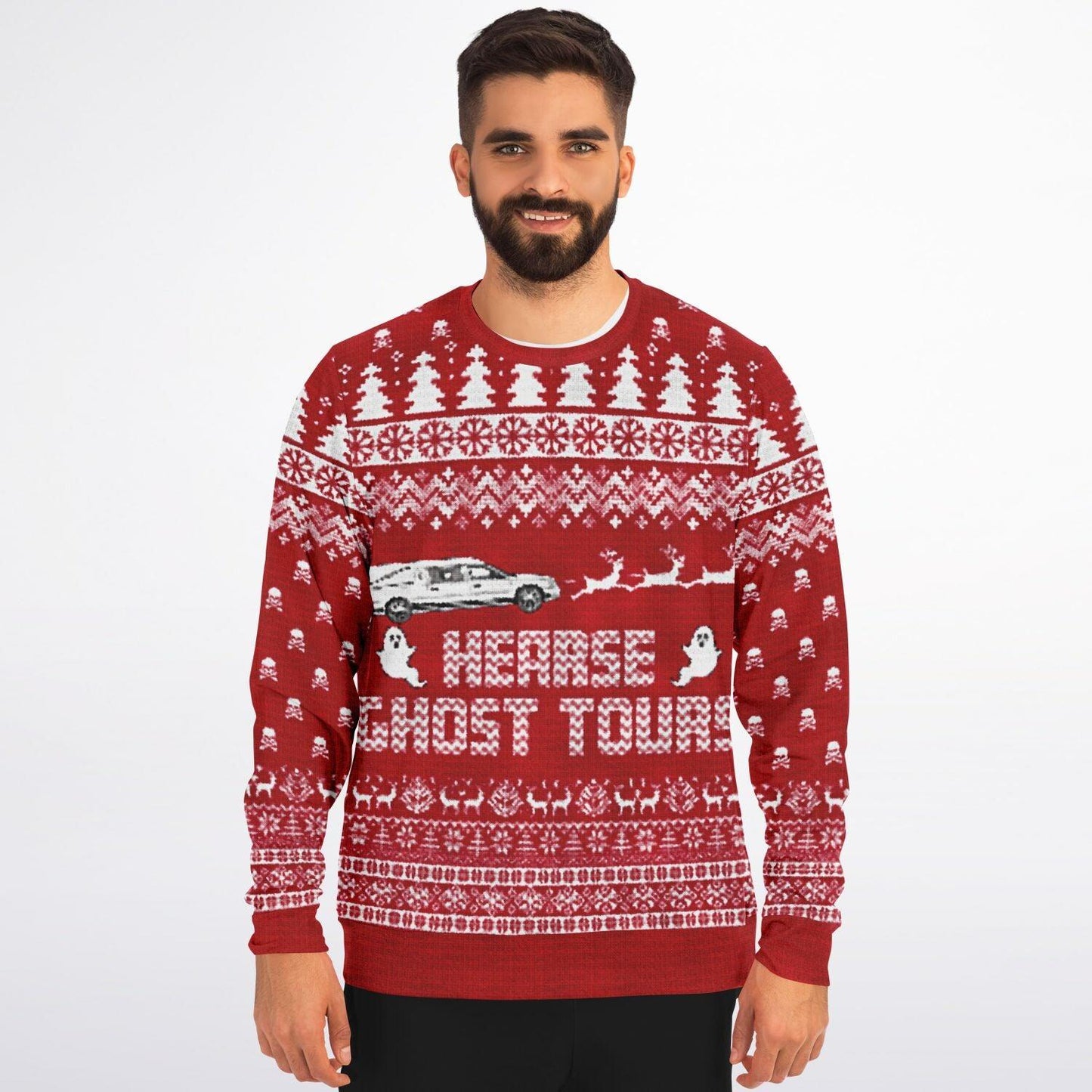 Hearse Ghost Tours - Ugly Christmas Sweater - Sweater