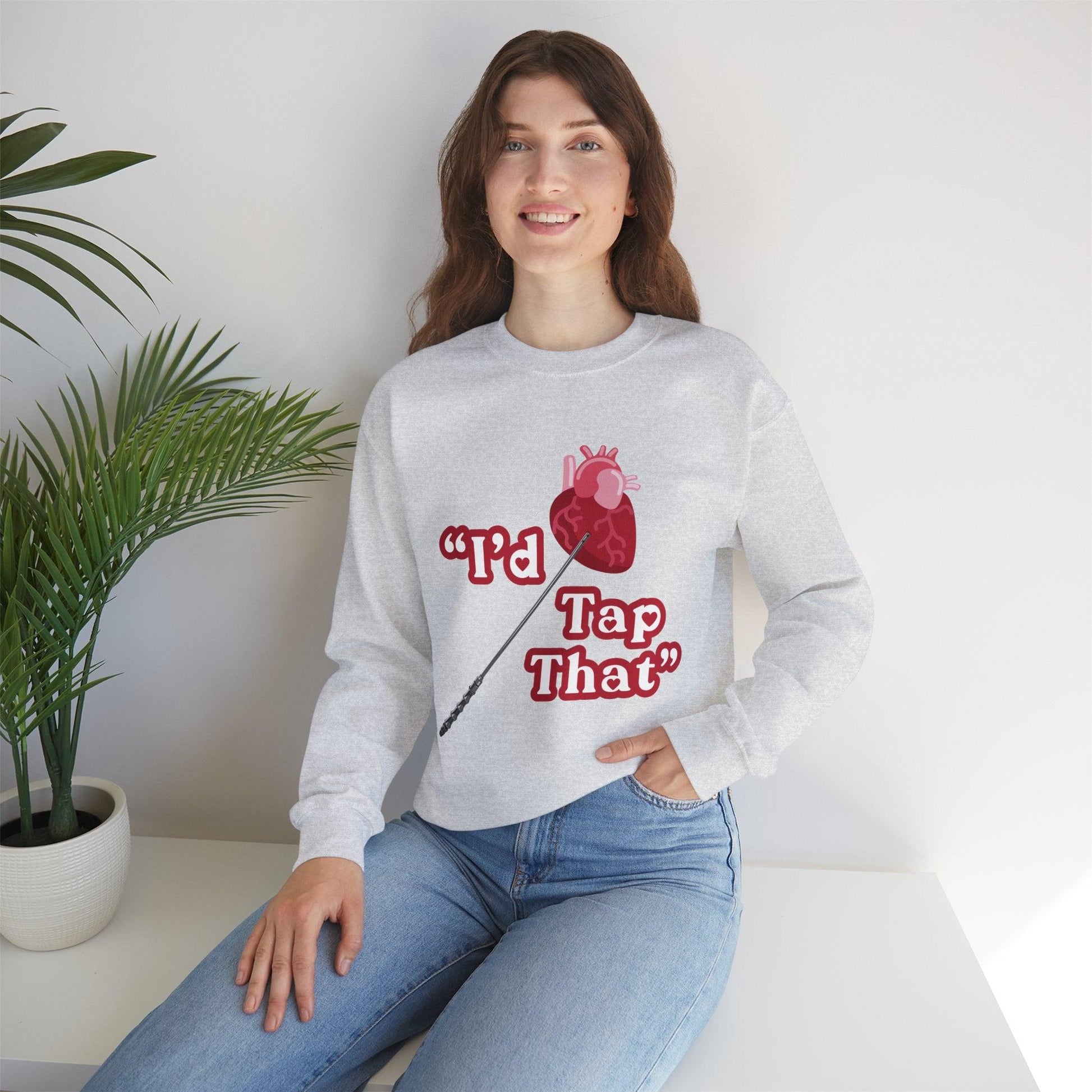 Heart Tap - Unisex Sweatshirt - Crew neck, DTG, embalmer, funeral director, Men's Clothing, mortician, Regular fit, Sweatshirts, Unisex, Valentine's Day Picks, Women's Clothing Sweatshirt