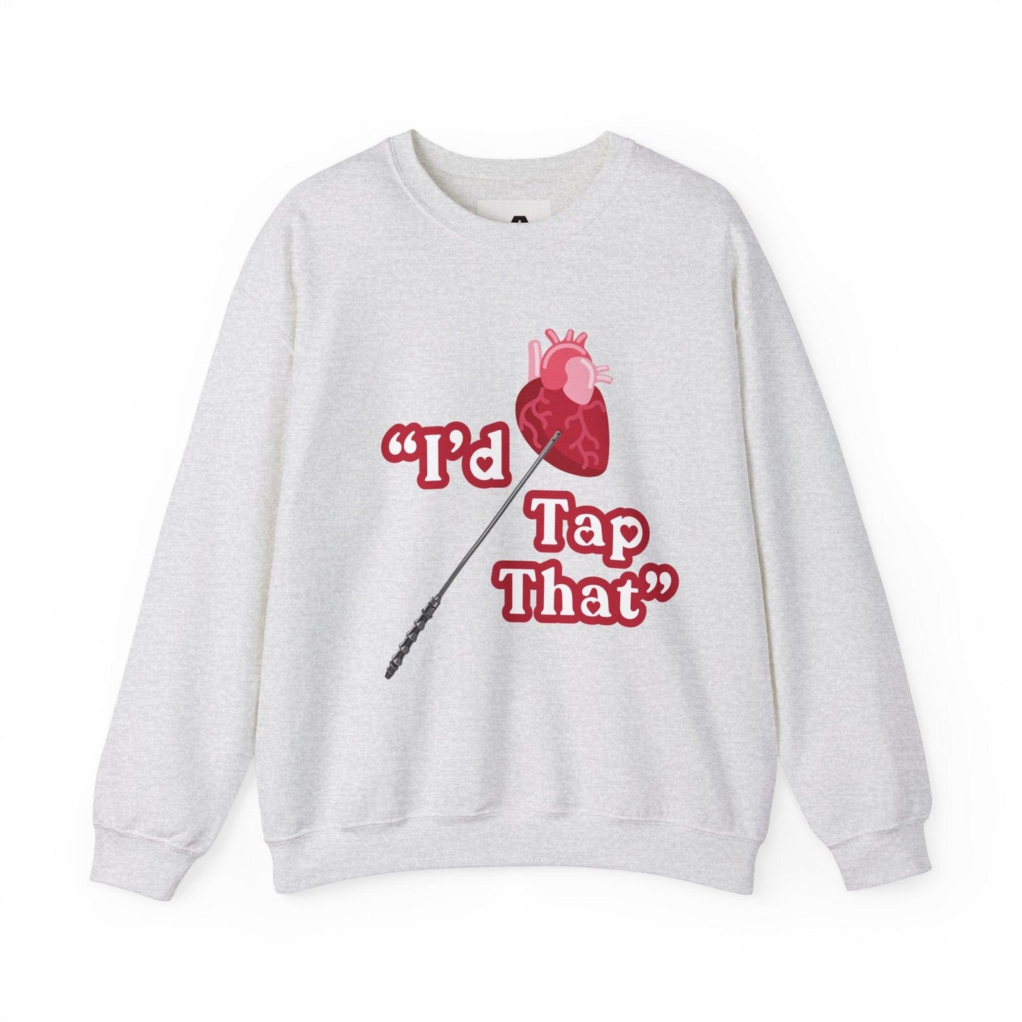 Heart Tap - Unisex Sweatshirt - Crew neck, DTG, embalmer, funeral director, Men's Clothing, mortician, Regular fit, Sweatshirts, Unisex, Valentine's Day Picks, Women's Clothing Sweatshirt