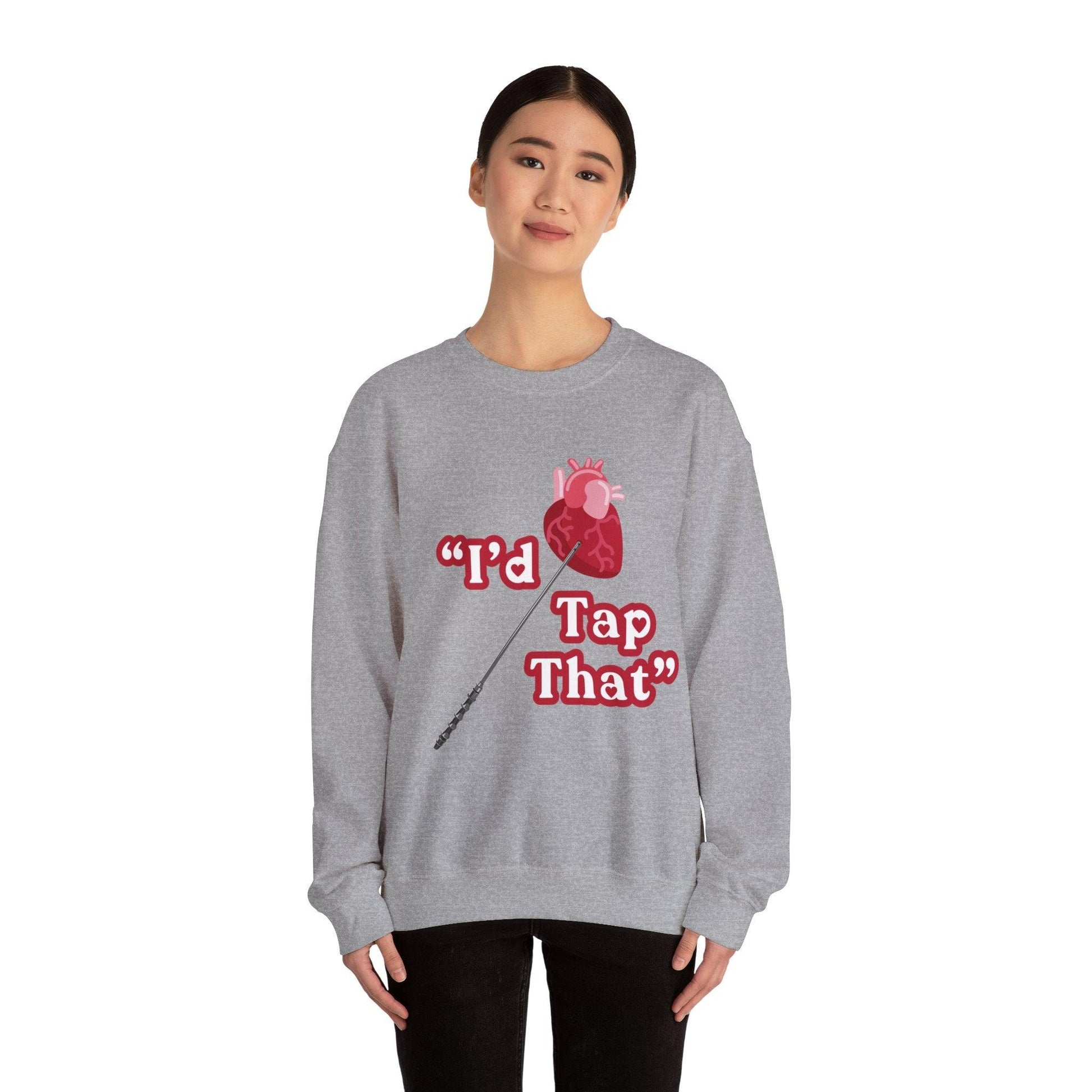 Heart Tap - Unisex Sweatshirt - Crew neck, DTG, embalmer, funeral director, Men's Clothing, mortician, Regular fit, Sweatshirts, Unisex, Valentine's Day Picks, Women's Clothing Sweatshirt