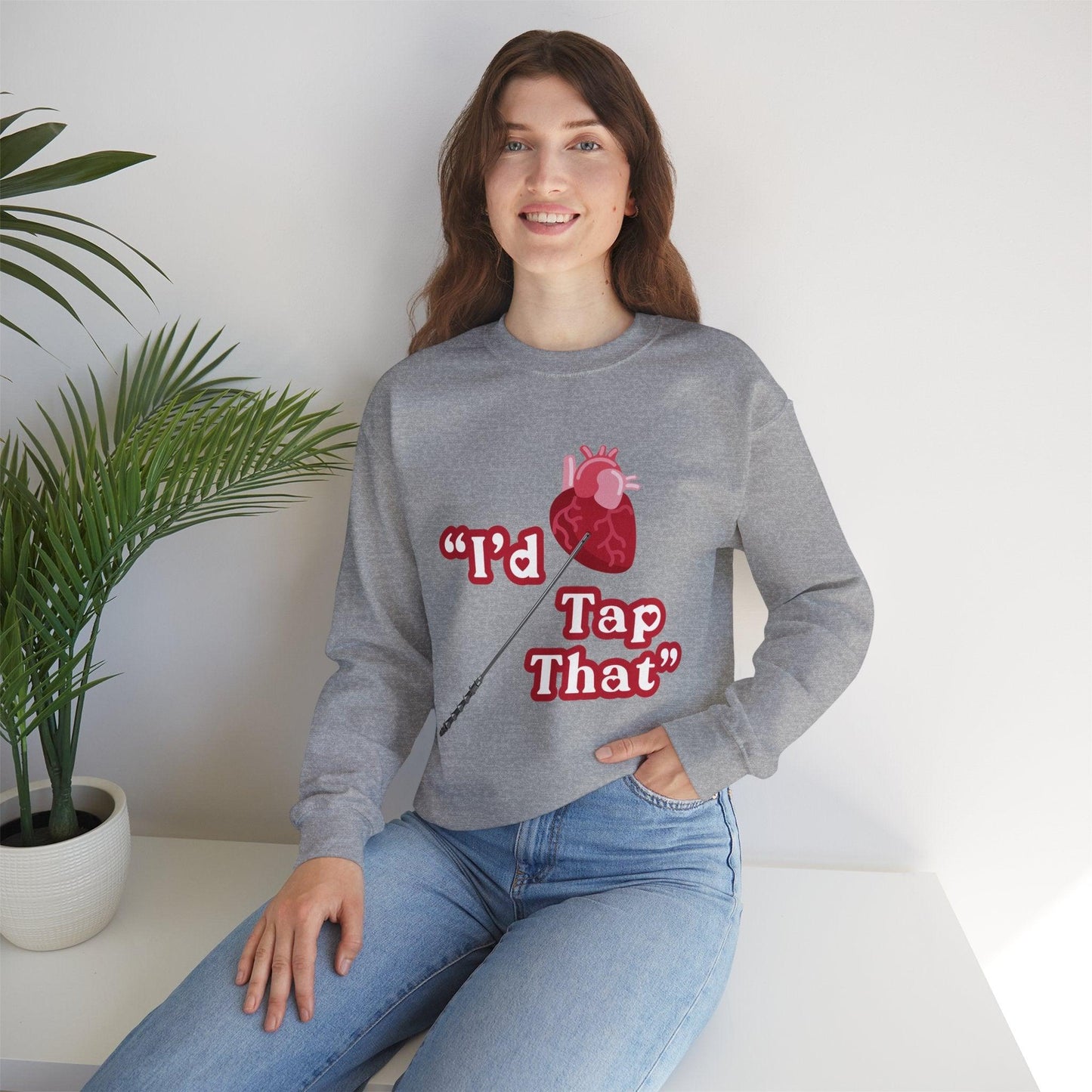 Heart Tap - Unisex Sweatshirt - Crew neck, DTG, embalmer, funeral director, Men's Clothing, mortician, Regular fit, Sweatshirts, Unisex, Valentine's Day Picks, Women's Clothing Sweatshirt