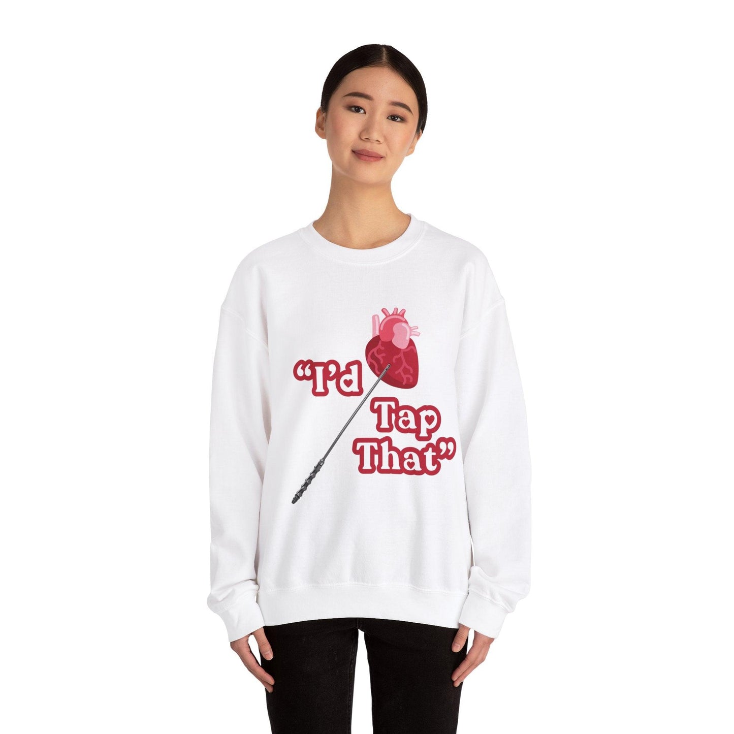 Heart Tap - Unisex Sweatshirt - Crew neck, DTG, embalmer, funeral director, Men's Clothing, mortician, Regular fit, Sweatshirts, Unisex, Valentine's Day Picks, Women's Clothing Sweatshirt