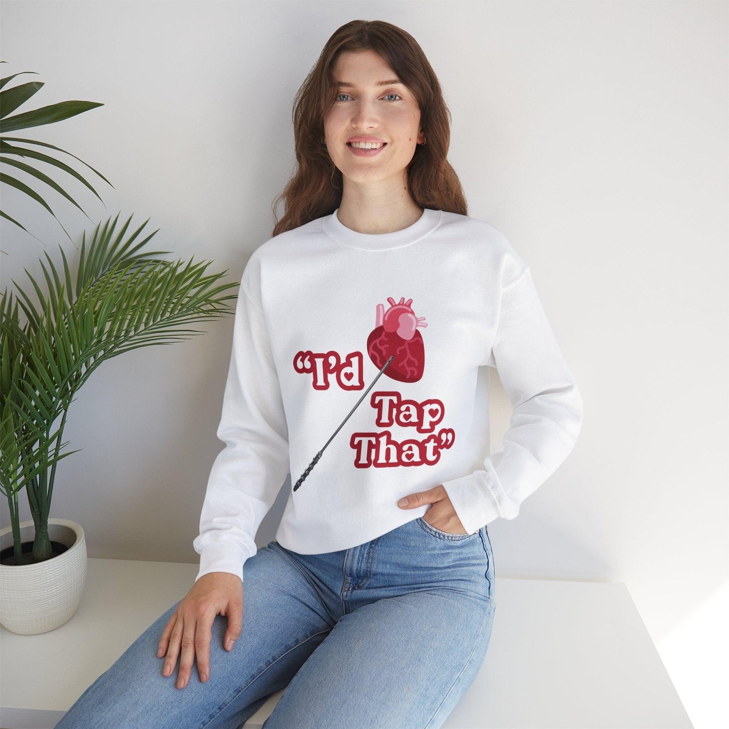 Heart Tap - Unisex Sweatshirt - Crew neck, DTG, embalmer, funeral director, Men's Clothing, mortician, Regular fit, Sweatshirts, Unisex, Valentine's Day Picks, Women's Clothing Sweatshirt