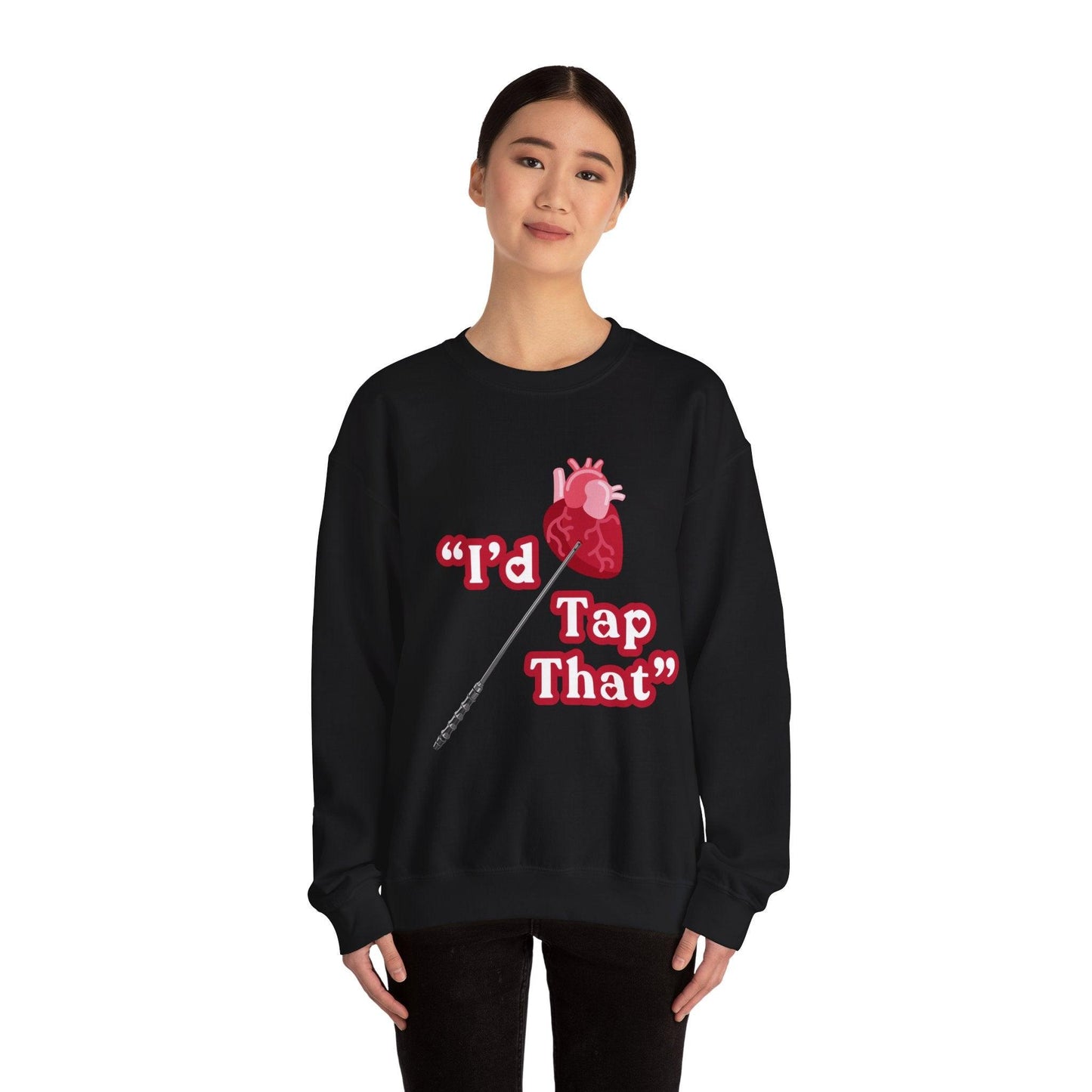 Heart Tap - Unisex Sweatshirt - Crew neck, DTG, embalmer, funeral director, Men's Clothing, mortician, Regular fit, Sweatshirts, Unisex, Valentine's Day Picks, Women's Clothing Sweatshirt