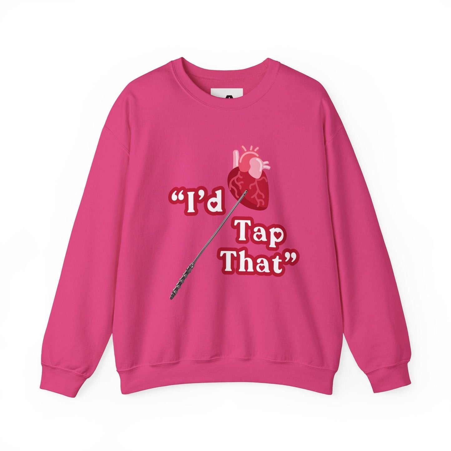 Heart Tap - Unisex Sweatshirt - Crew neck, DTG, embalmer, funeral director, Men's Clothing, mortician, Regular fit, Sweatshirts, Unisex, Valentine's Day Picks, Women's Clothing Sweatshirt