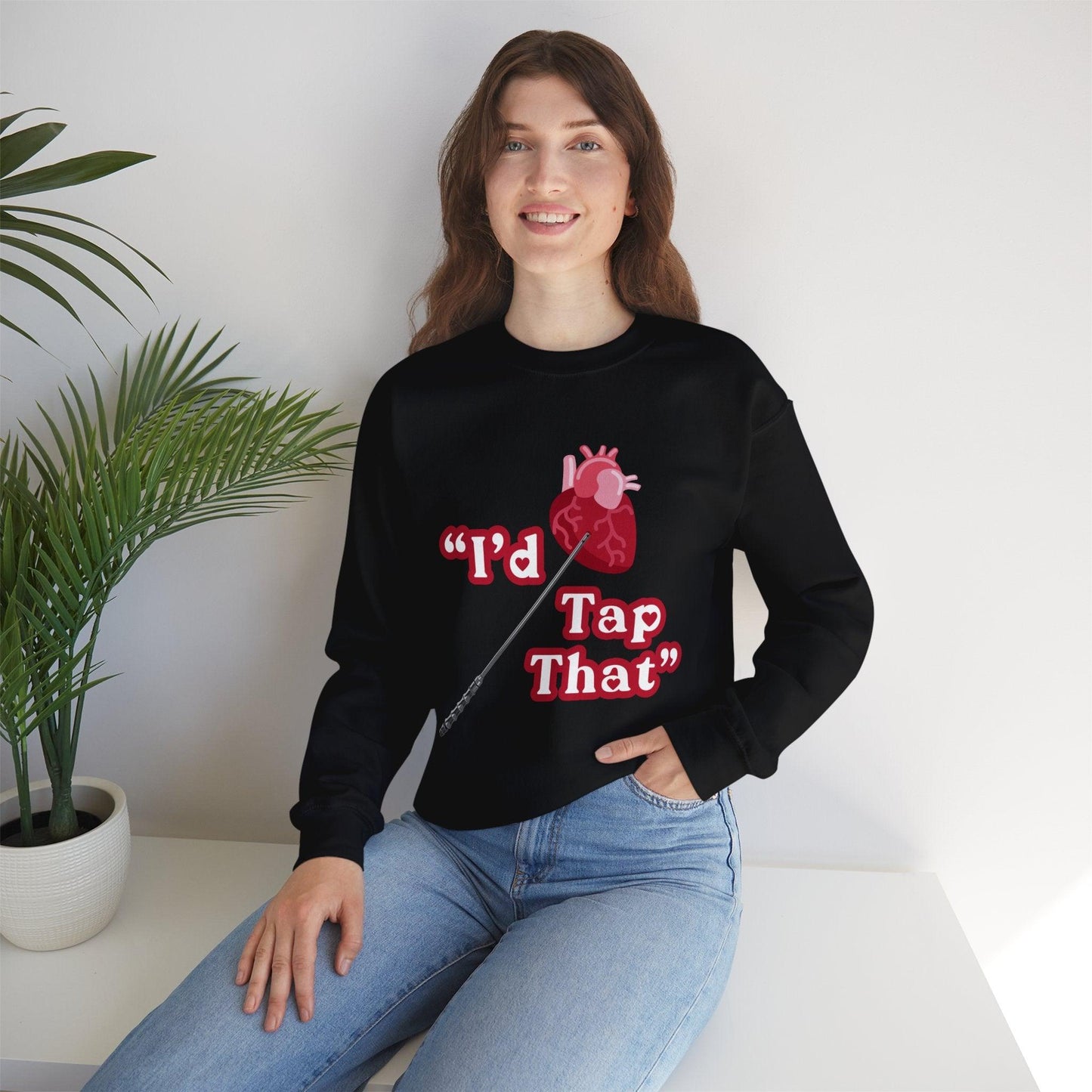 Heart Tap - Unisex Sweatshirt - Crew neck, DTG, embalmer, funeral director, Men's Clothing, mortician, Regular fit, Sweatshirts, Unisex, Valentine's Day Picks, Women's Clothing Sweatshirt