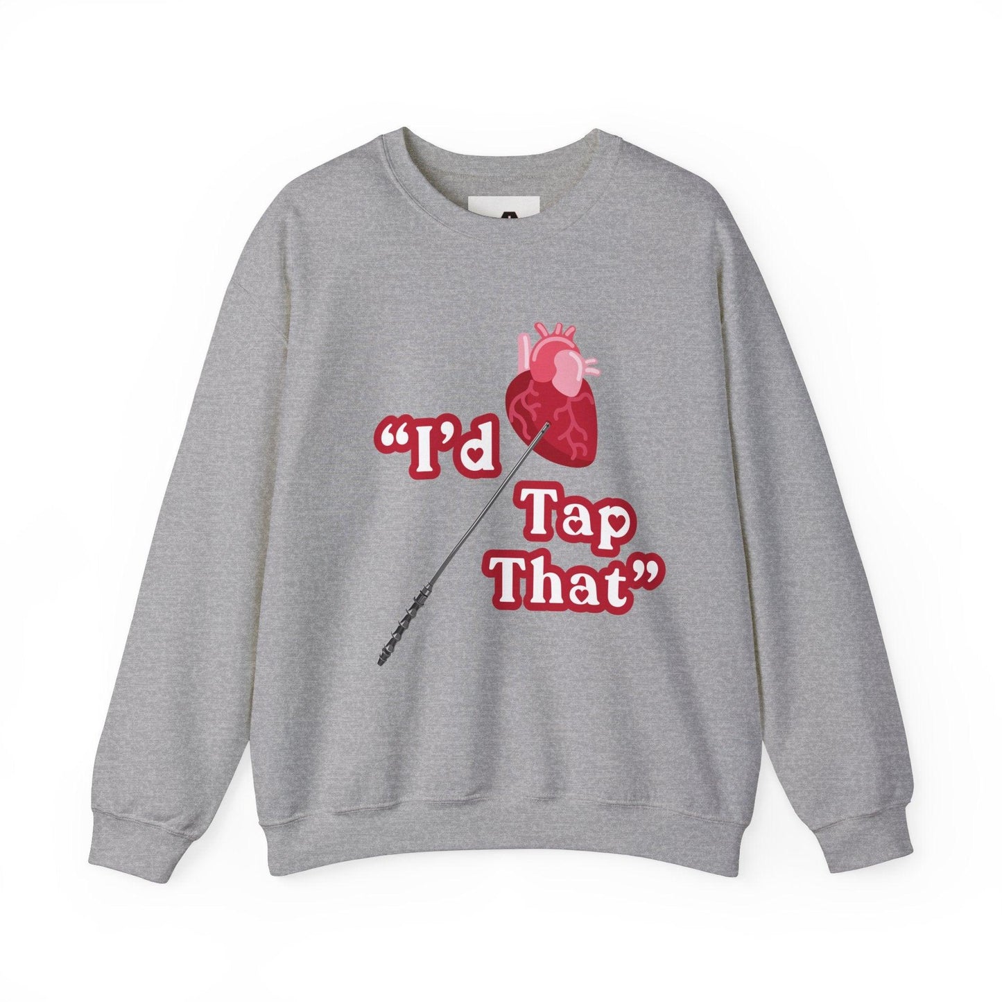 Heart Tap - Unisex Sweatshirt - Crew neck, DTG, embalmer, funeral director, Men's Clothing, mortician, Regular fit, Sweatshirts, Unisex, Valentine's Day Picks, Women's Clothing Sweatshirt