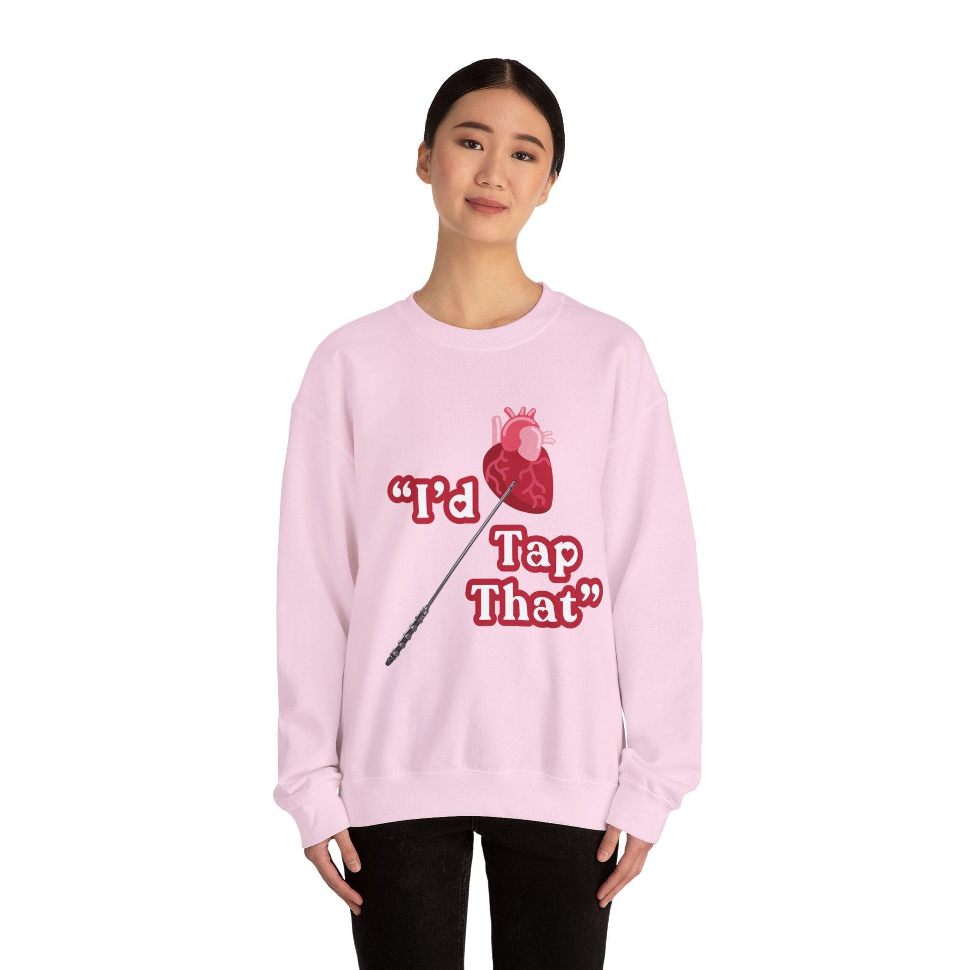 Heart Tap - Unisex Sweatshirt - Crew neck, DTG, embalmer, funeral director, Men's Clothing, mortician, Regular fit, Sweatshirts, Unisex, Valentine's Day Picks, Women's Clothing Sweatshirt