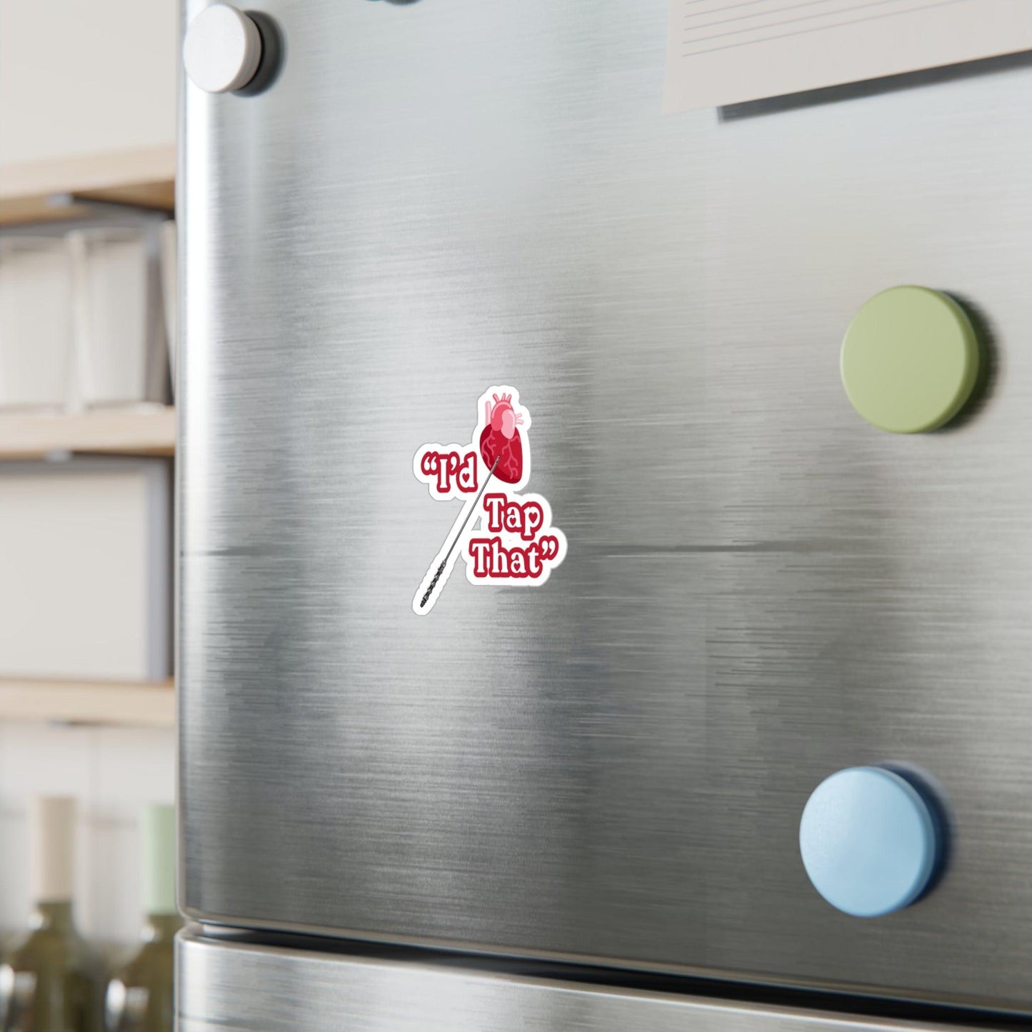 Heart Tap Vinyl Sticker - Assembled in the USA, Assembled in USA, embalmer, funeral director, Home & Living, Kiss cut, Made in the USA, Made in USA, Magnets & Stickers, mortician, Paper, Satin, Stickers, Valentine's Day, Vinyl, White base Paper products