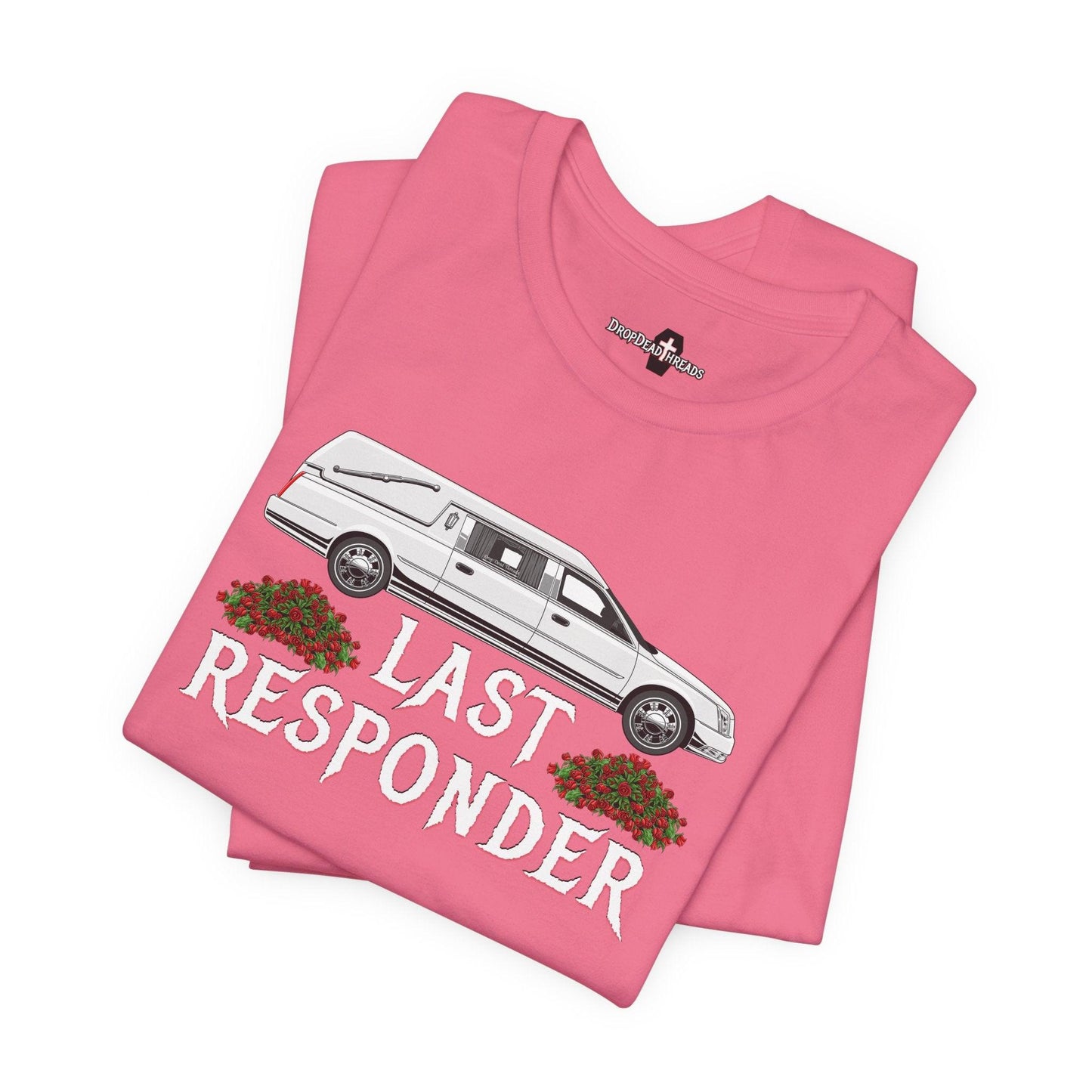 Last Responder NEW Tee - Cotton, Crew neck, DTG, funeral, funeral director, hearse, last responder, Men's Clothing, mortician, Neck Labels, Regular fit, T-shirts, Unisex, Women's Clothing T-Shirt