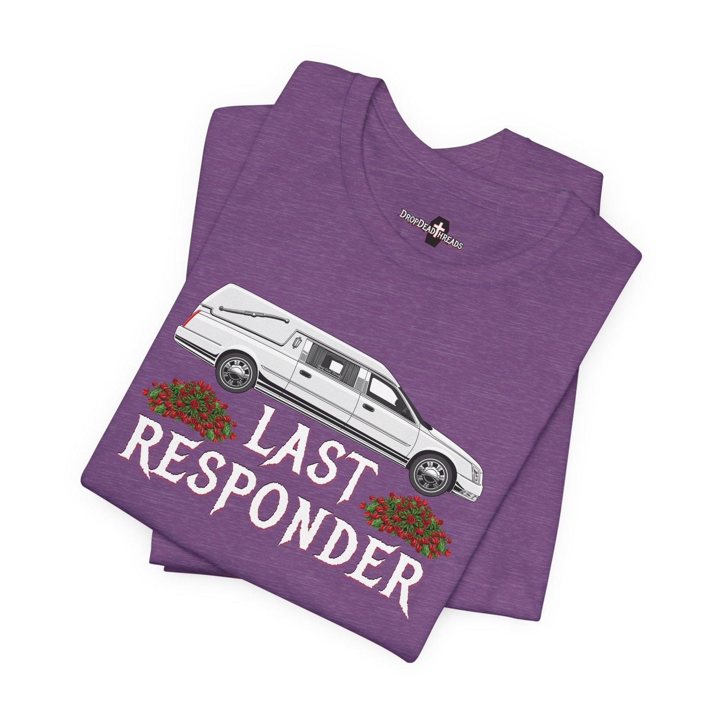 Last Responder NEW Tee - Cotton, Crew neck, DTG, funeral, funeral director, hearse, last responder, Men's Clothing, mortician, Neck Labels, Regular fit, T-shirts, Unisex, Women's Clothing T-Shirt